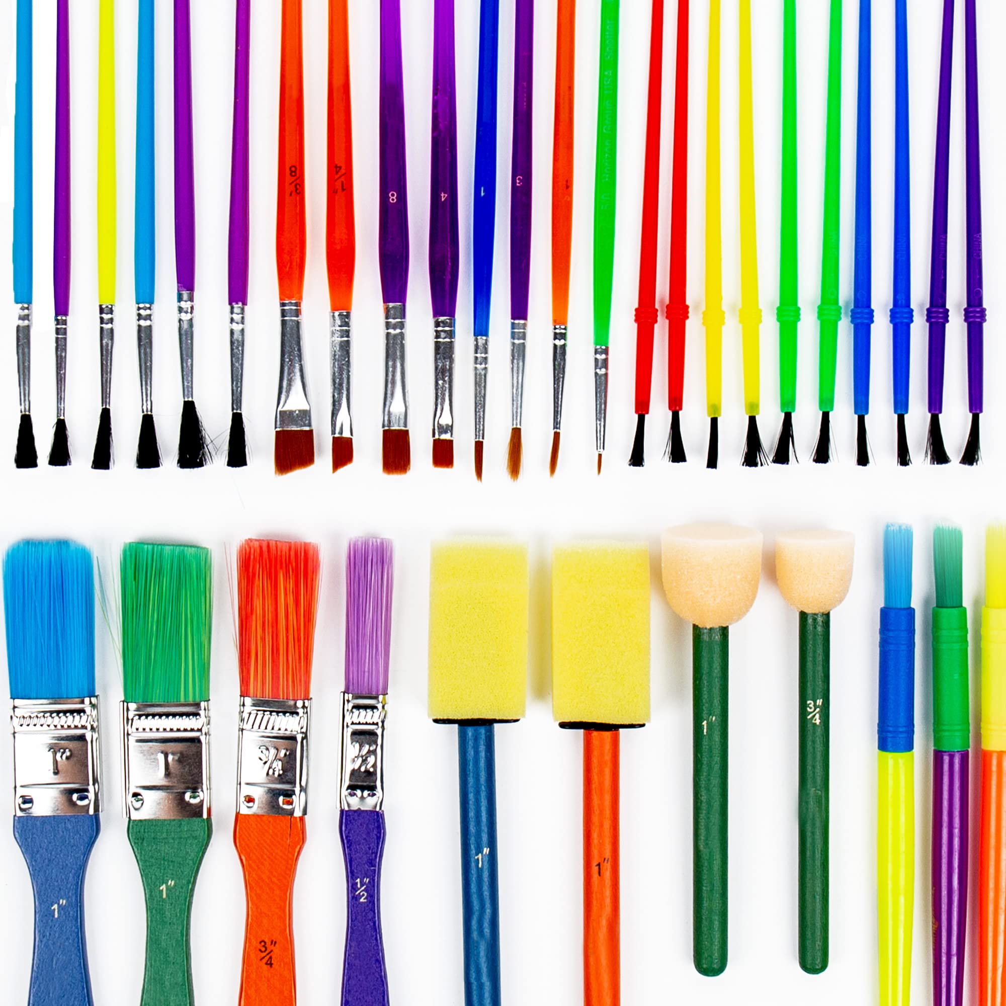 Colorations® Plastic Handle Chubby Paint Brushes with Nylon