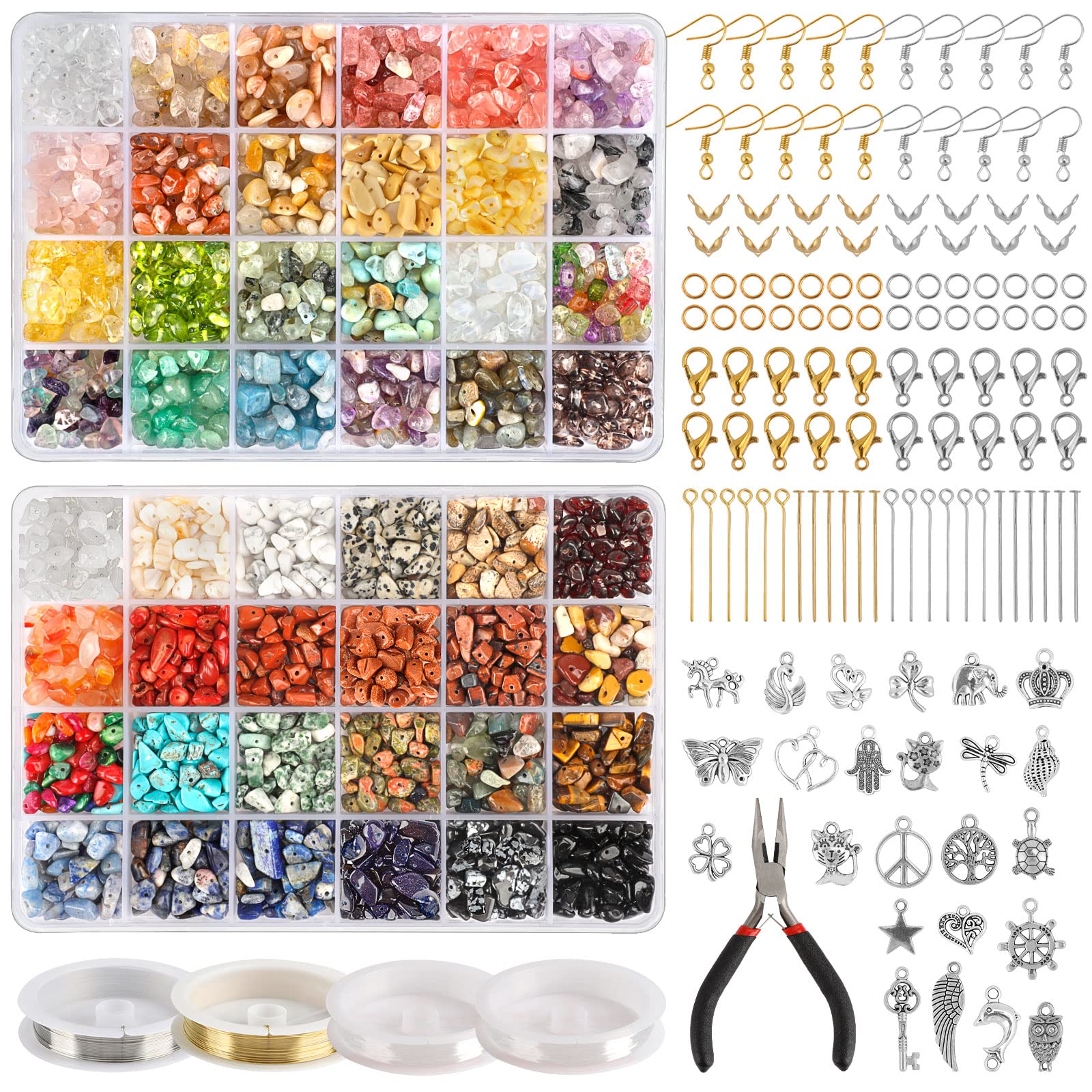 Deinduser Clay Beads 7200 Pcs 2 Boxes Bracelet Making Kit - 24 Colors  Polymer Clay Beads for Bracelet Making - Jewelry Making kit with Gift Pack  for Adults - Heishi Disc Beads