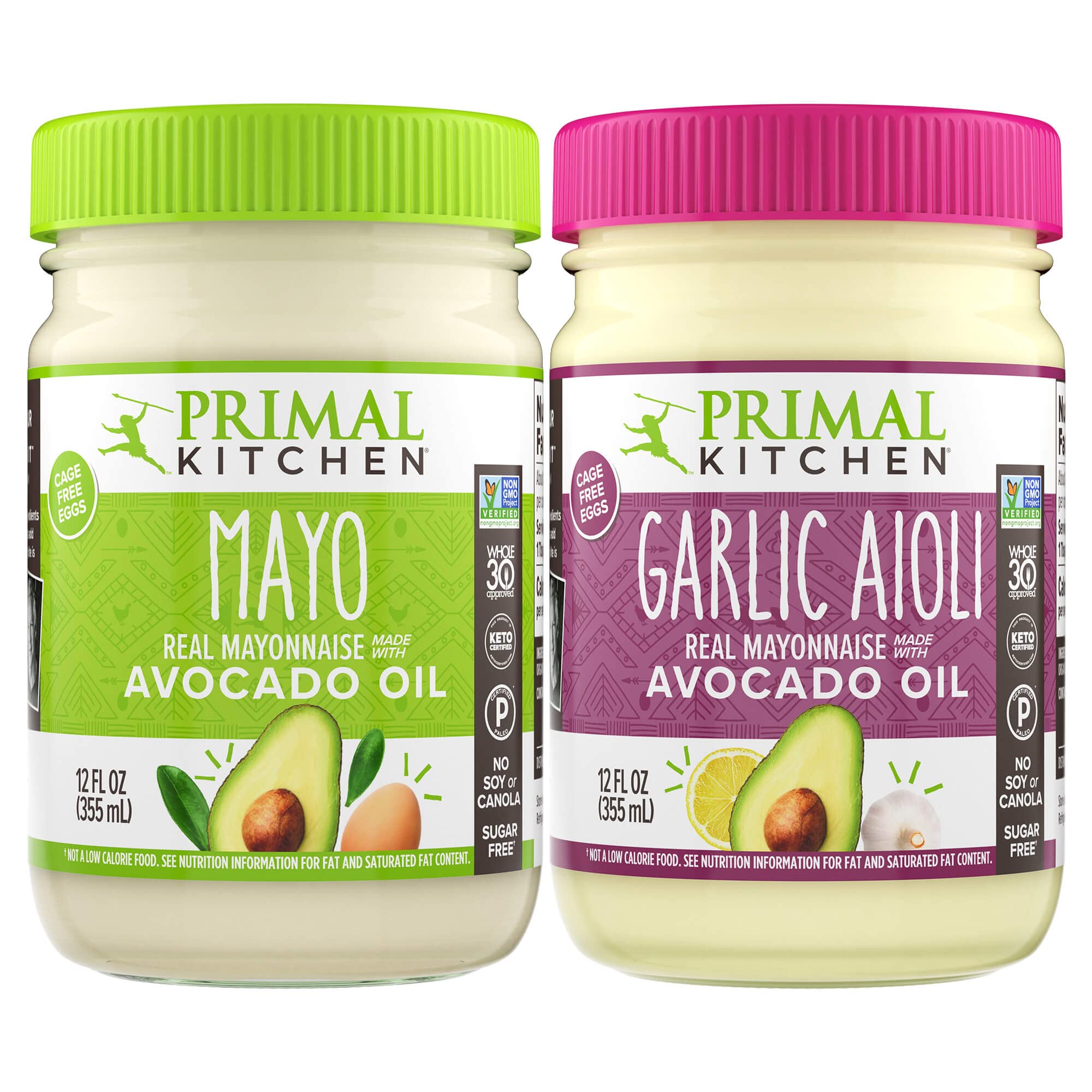 Primal Kitchen Mayo Made with Avocado Oil Variety Two Pack - 1 Original & 1  Garlic Aioli