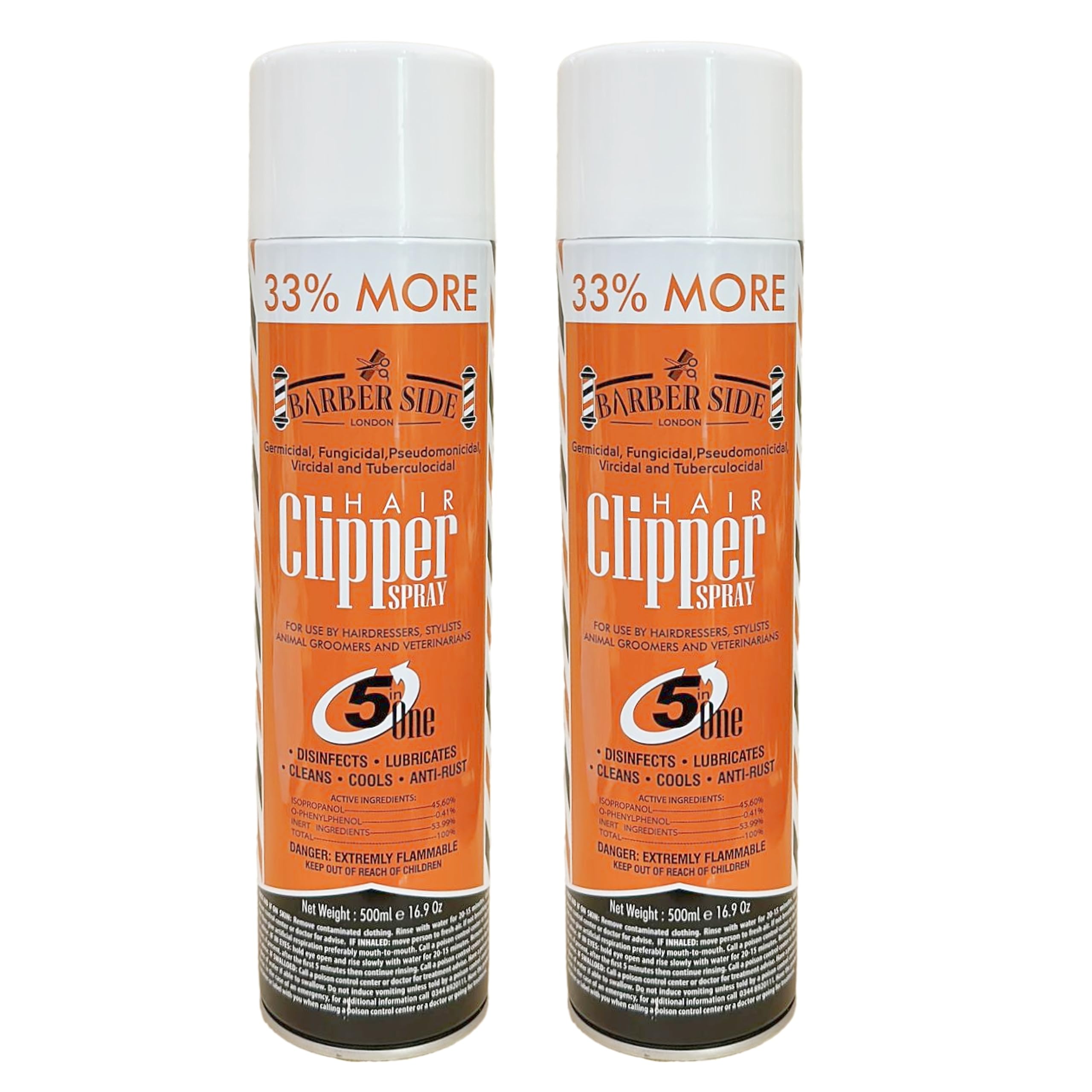 ican Barber Side London Clipper Spray for Hair Clippers Disinfectant