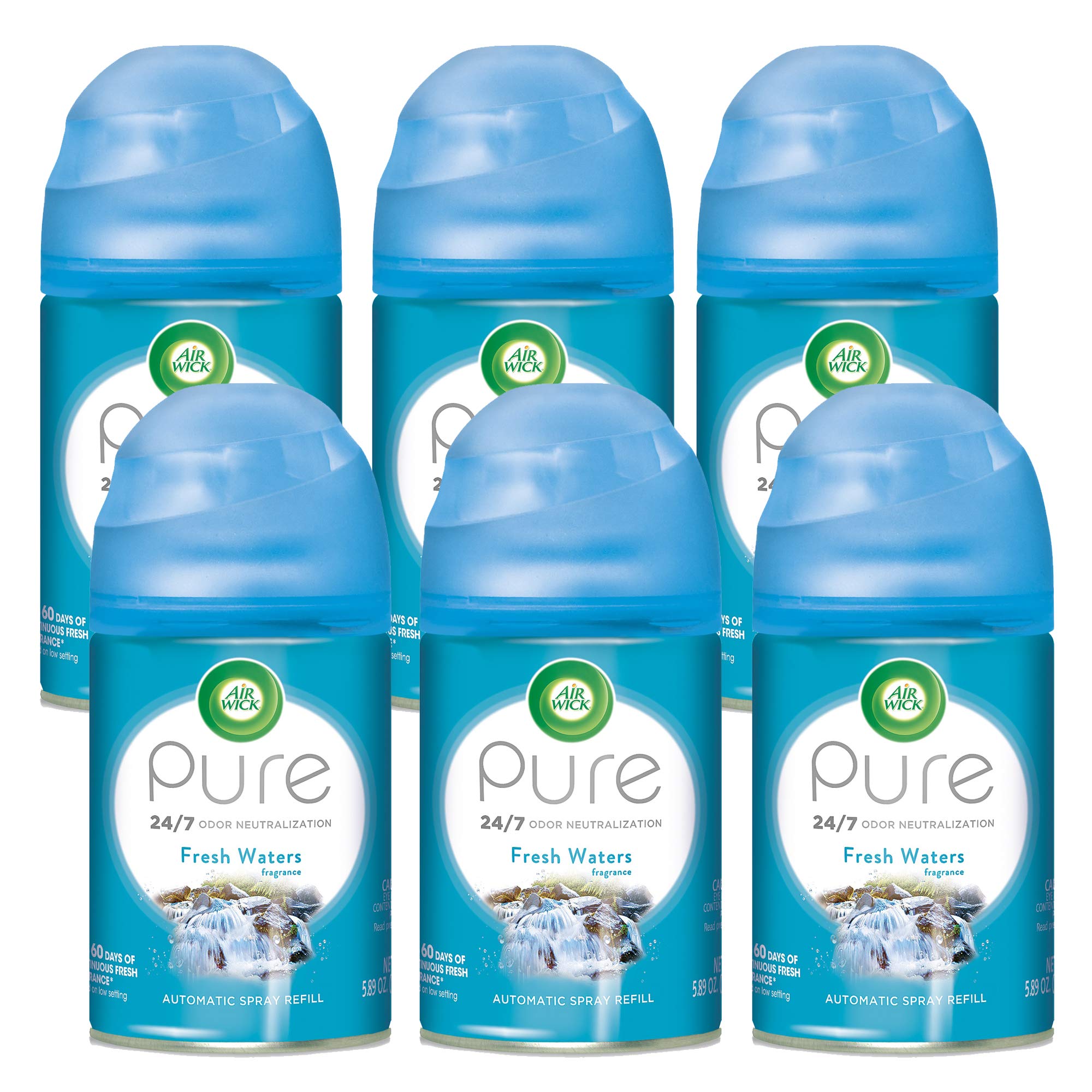 Air Wick Pure Freshmatic 6 Refills Automatic Spray, Fresh Waters