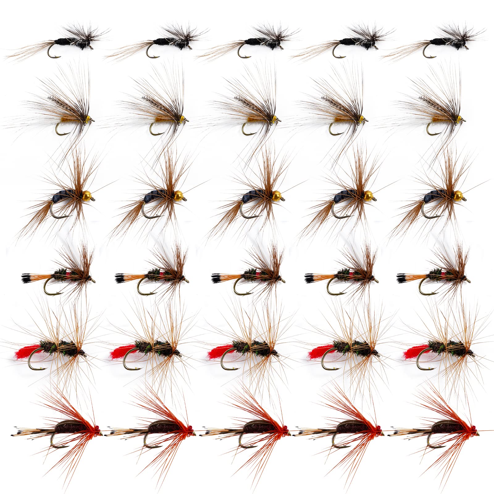 Goture Fly Fishing Flies Kit - 40pcs/76pcs/100pcs Fly Fishing Lures with  Fly Fishing Box - Fly