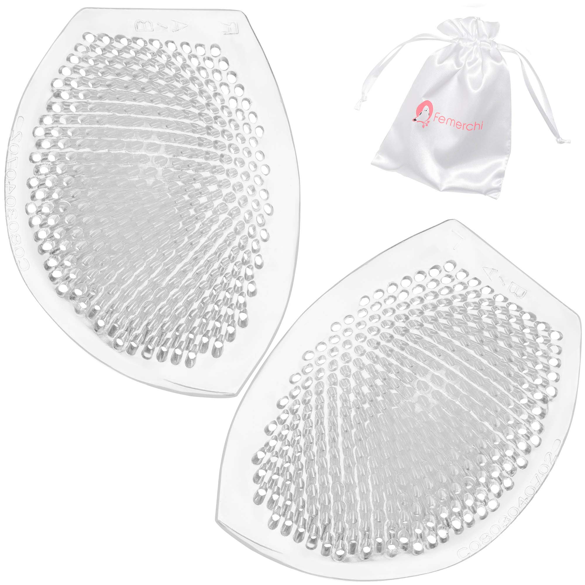 Femerchi Silicone Bra Inserts Pads for Sizes A-D Breathable, Nonslip Breast  Enhancers Inserts Reusable, Washable Bra