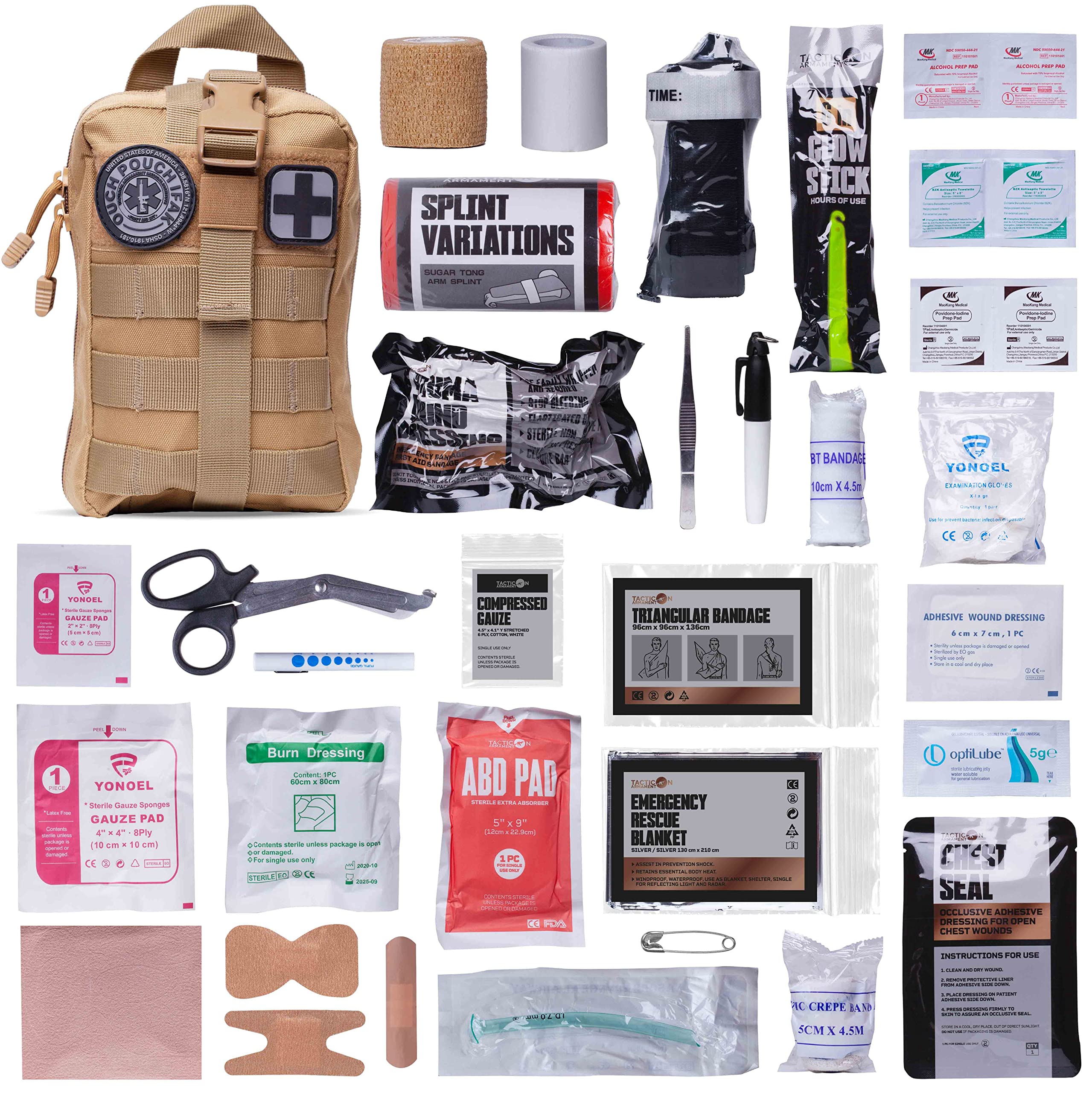 TACTICON V3 Extensive IFAK Trauma First Aid Kit EMT Survival Med Kit Chest Seals