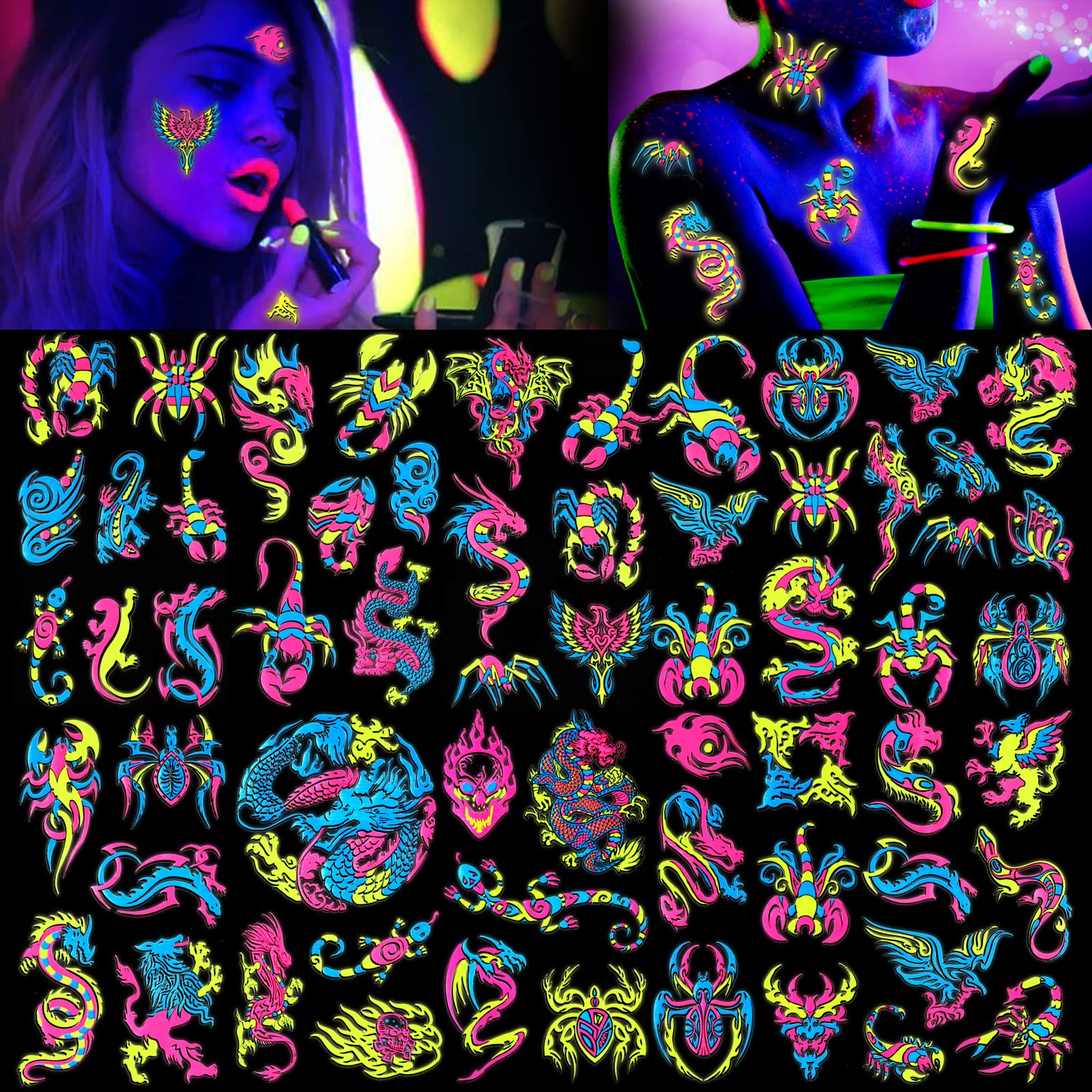 UV Black Light NEON RAVE BODY PAINT