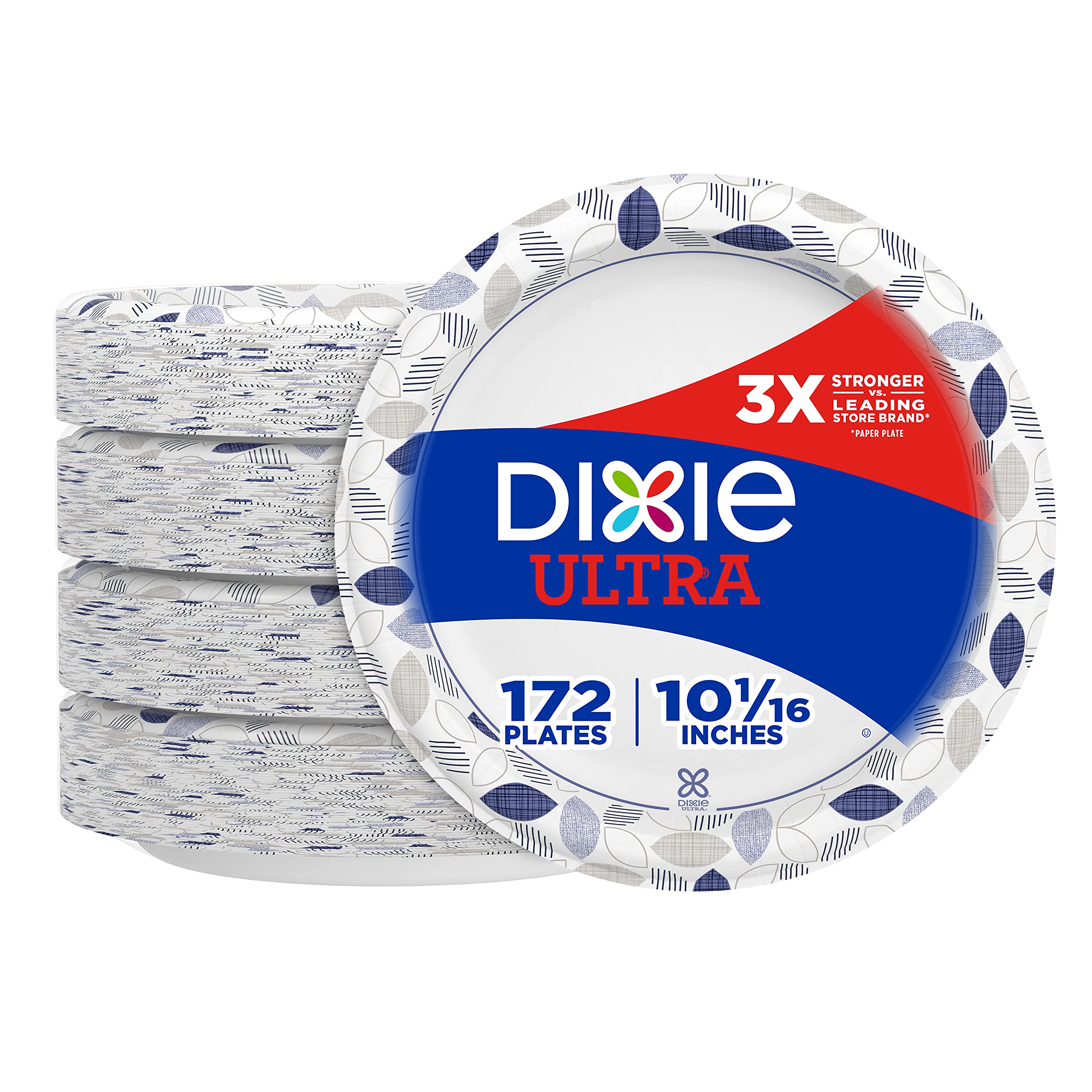 Dixie Ultra Paper Plates, 10 1/16 inch, Dinner Size Printed