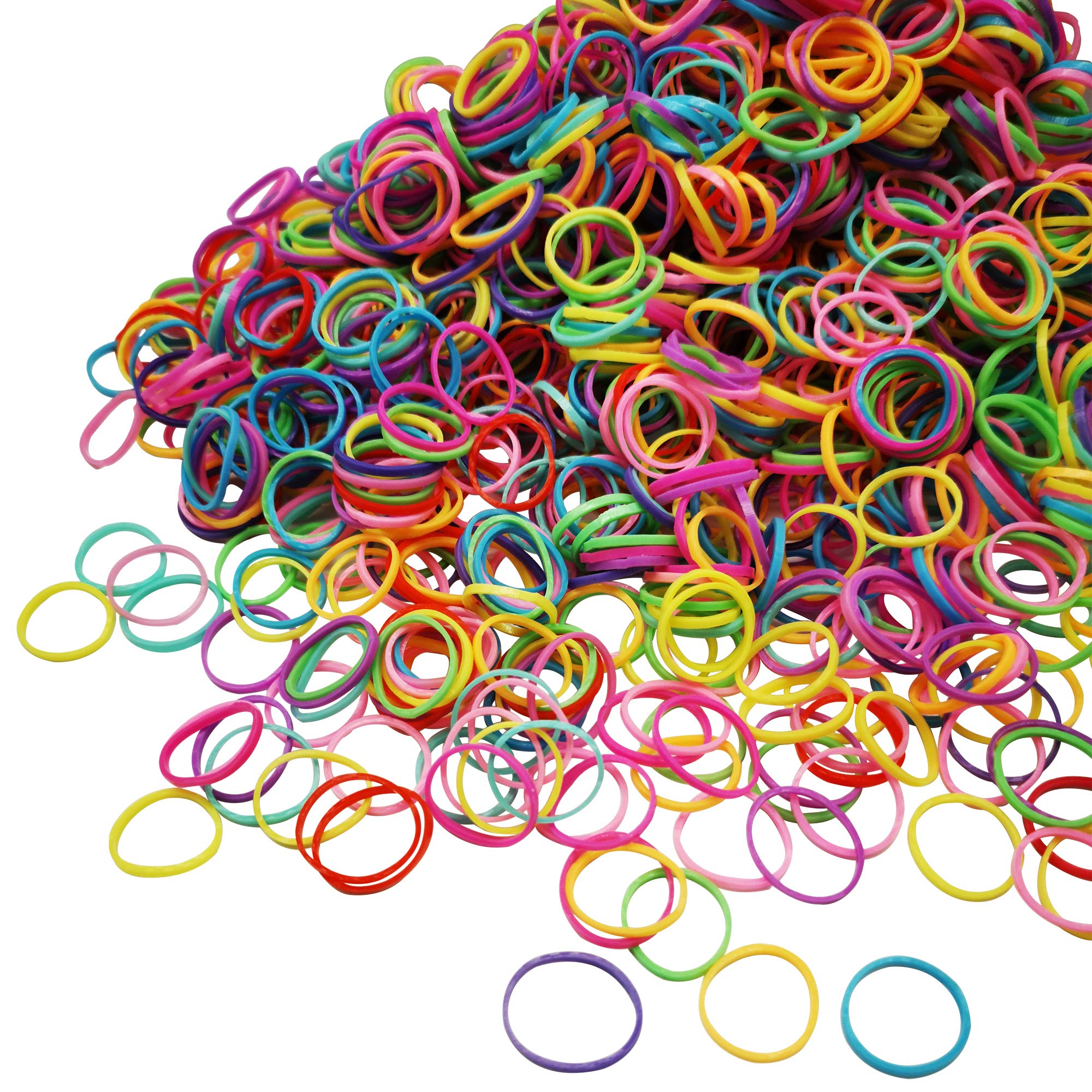 100 Pieces Elastic Hair Ties Mini Hair Bands Tiny Rubber Bands