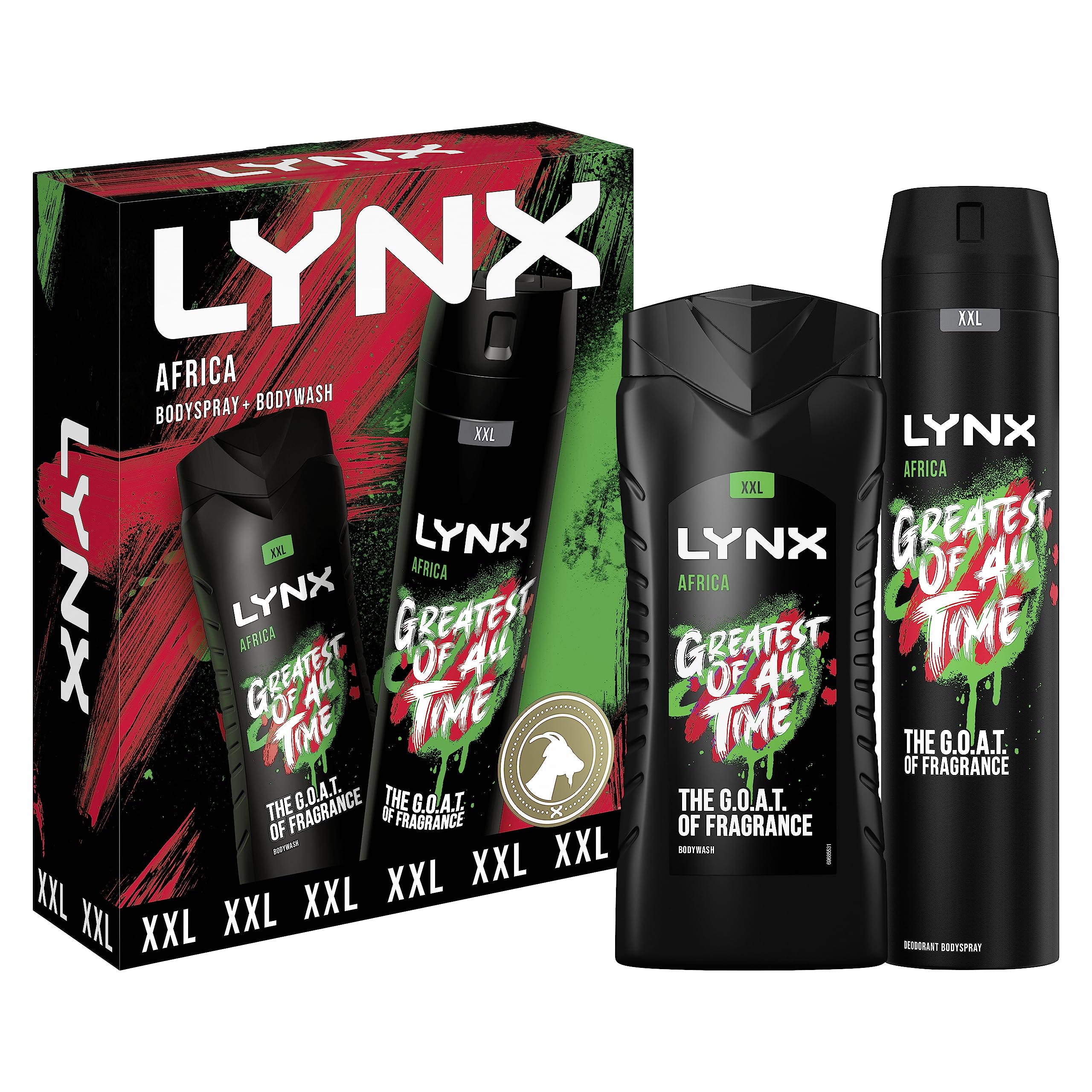 LYNX XXL Africa Duo Body Spray Gift Set Body Wash and Deodorant perfect