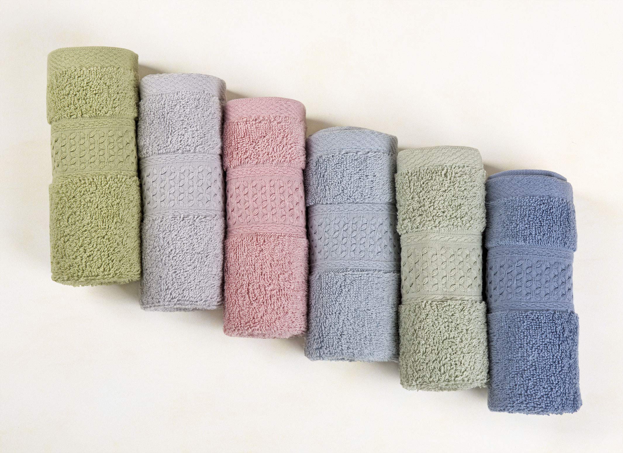  Cleanbear Cotton Hand Towel Set 6-Pack Ultra Soft Hand