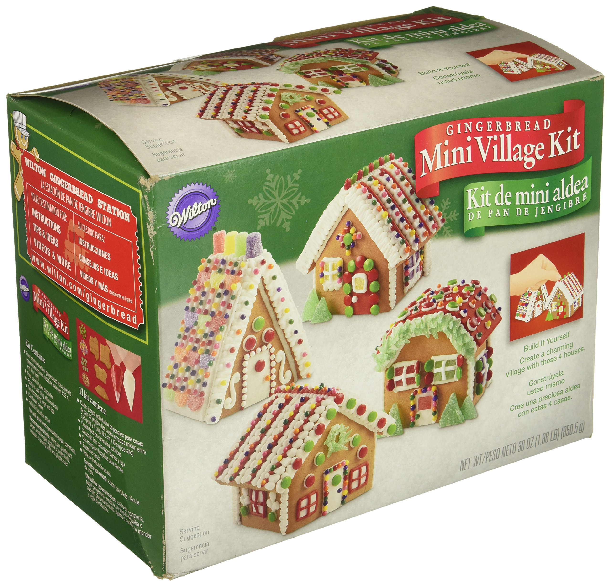 Wilton Build It Yourself Mini Village Gingerbread House Decorating Kit