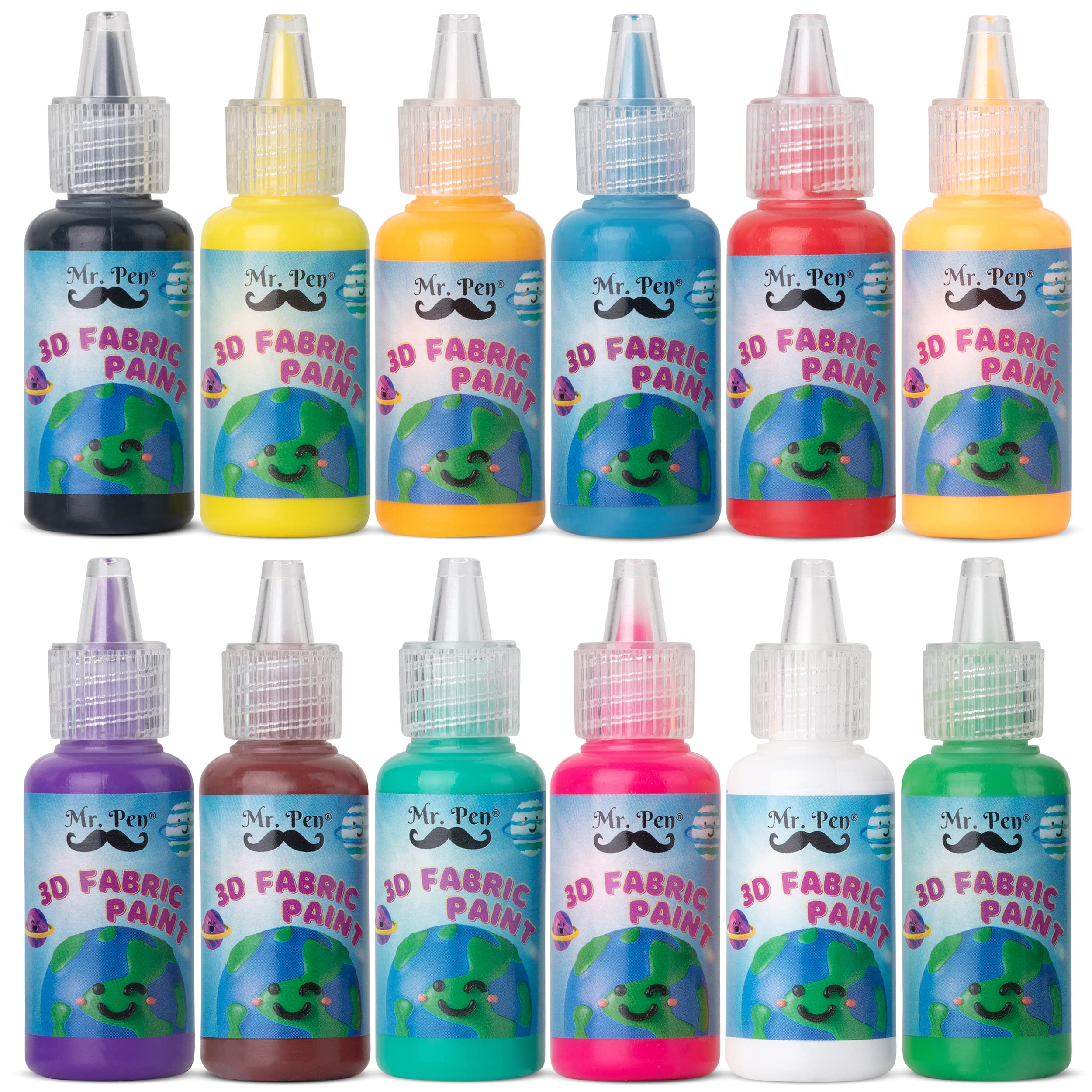 Mr. Pen- 3D Fabric Paint Set 12 Colors 0.67 oz Puffy Paint for Fabric 3D  Paint Puff Paint for Clothing T-Shirt Paint Puffy Paint for Crafts Puffy  Fabric Paint Fabric Paint for