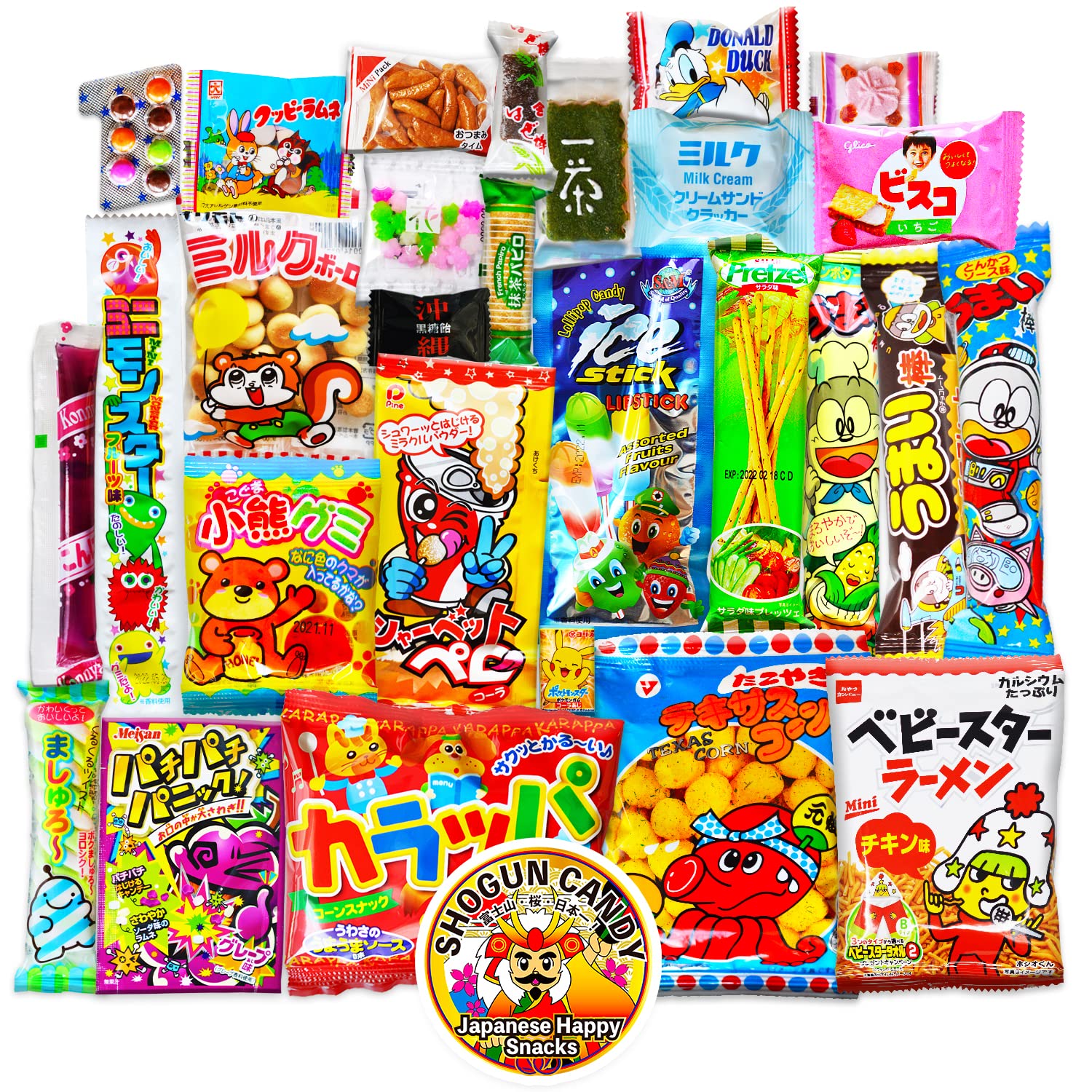 SHOGUN CANDY Japanese snacks assortment 30pcs full of dagashi.