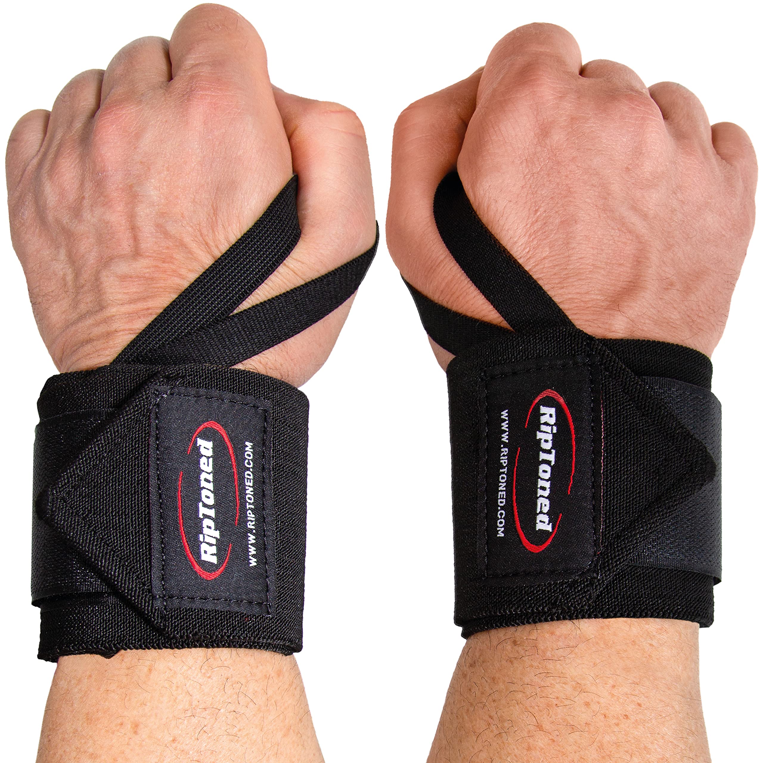Gymreapers Weightlifting Wrist Wraps (IPF Approved) 18" Professional Quality Wrist Support With Heavy Duty Thumb Loop - Best Wrap For Powerlifting Competition, Strength Training, Bodybuilding