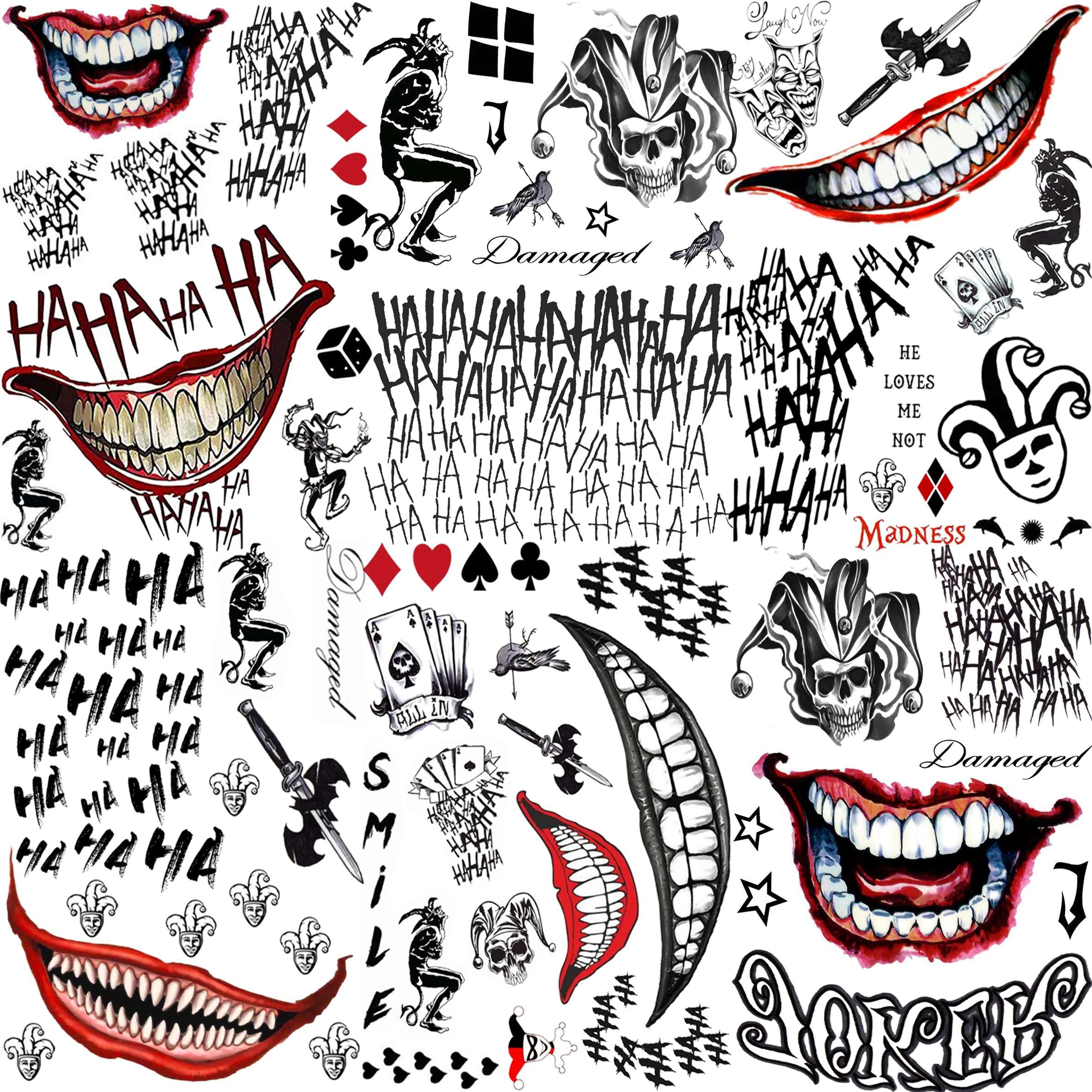 Joker Temporary Tattoos