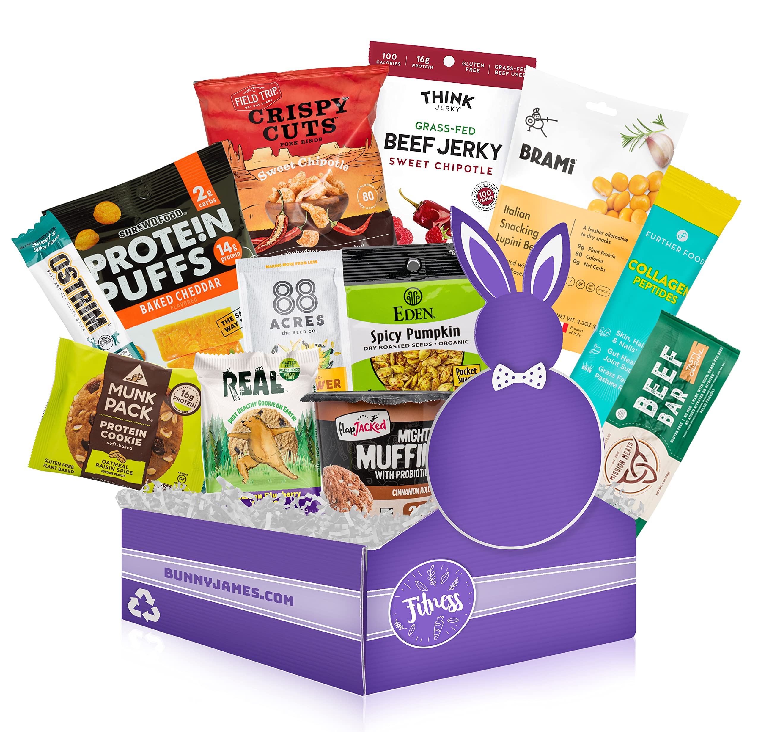 High Protein Sampler Snack Box: Healthy Fitness Gifts, Great Fitness Gifts  For Men and Women, Military, Athletes Gift Basket