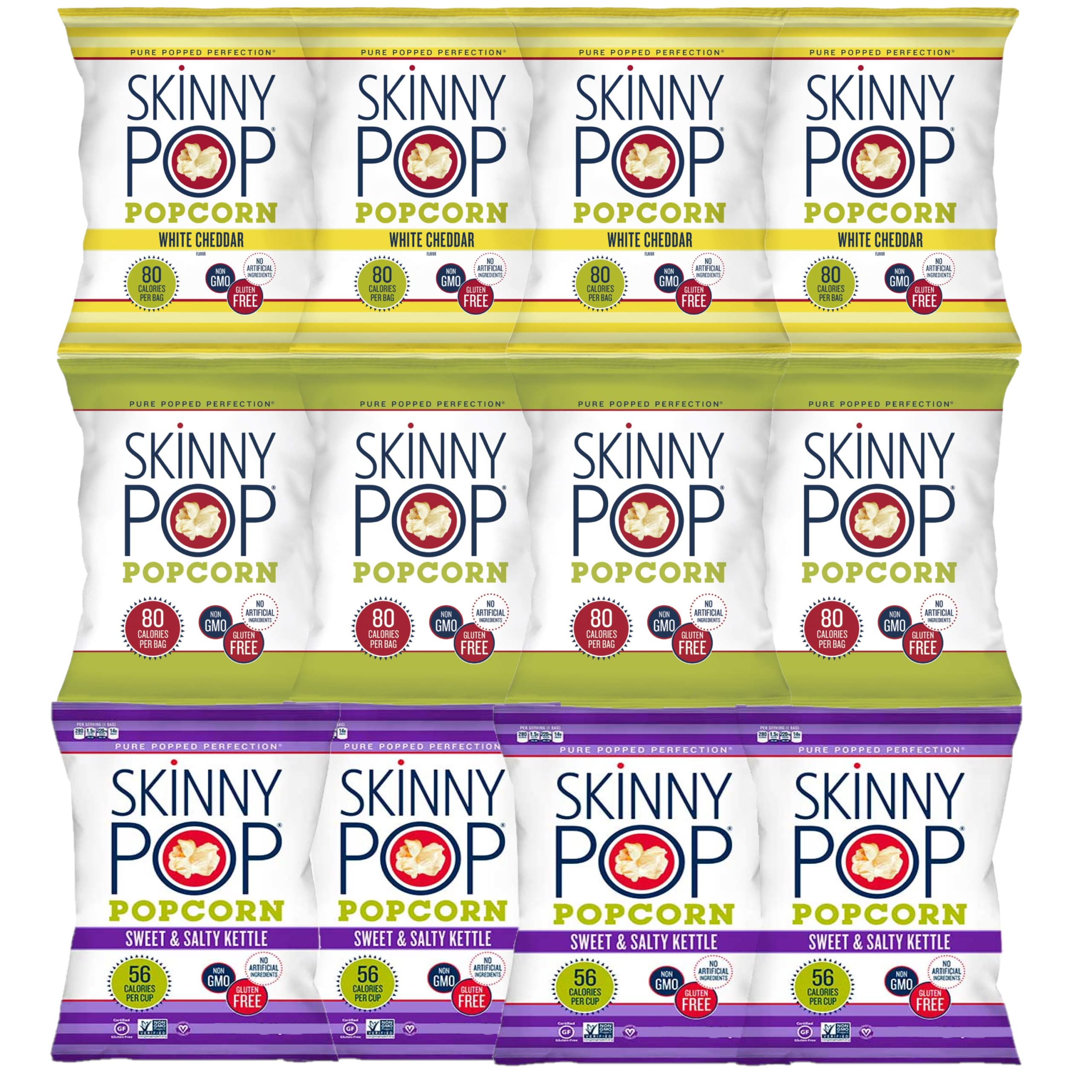 SKinnyPop Popcorn Variety - 12 count - .5/.8 oz bags