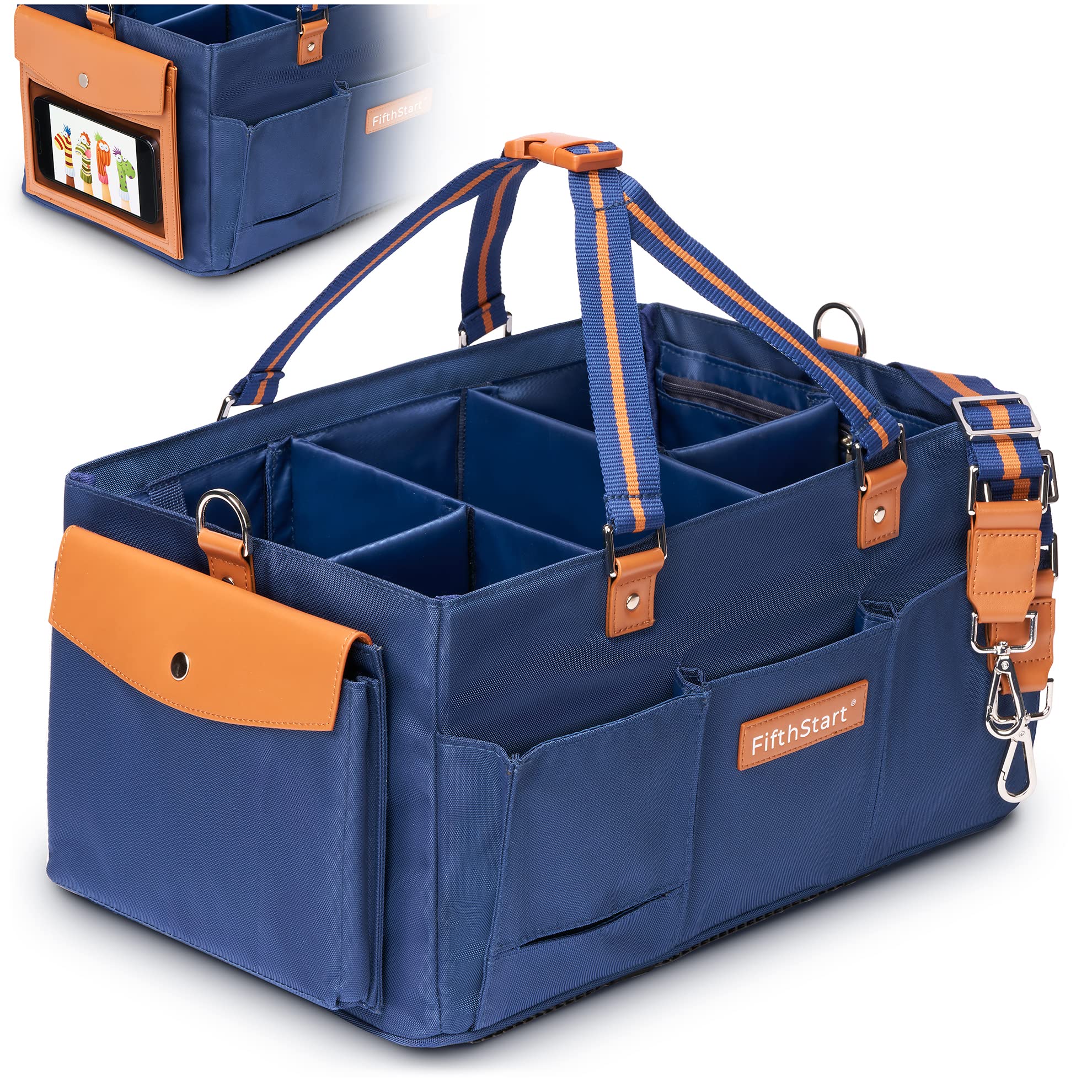 Cleaning Caddy With Handle and Shoulder Strap Organizer for Cleaning  Supplies 