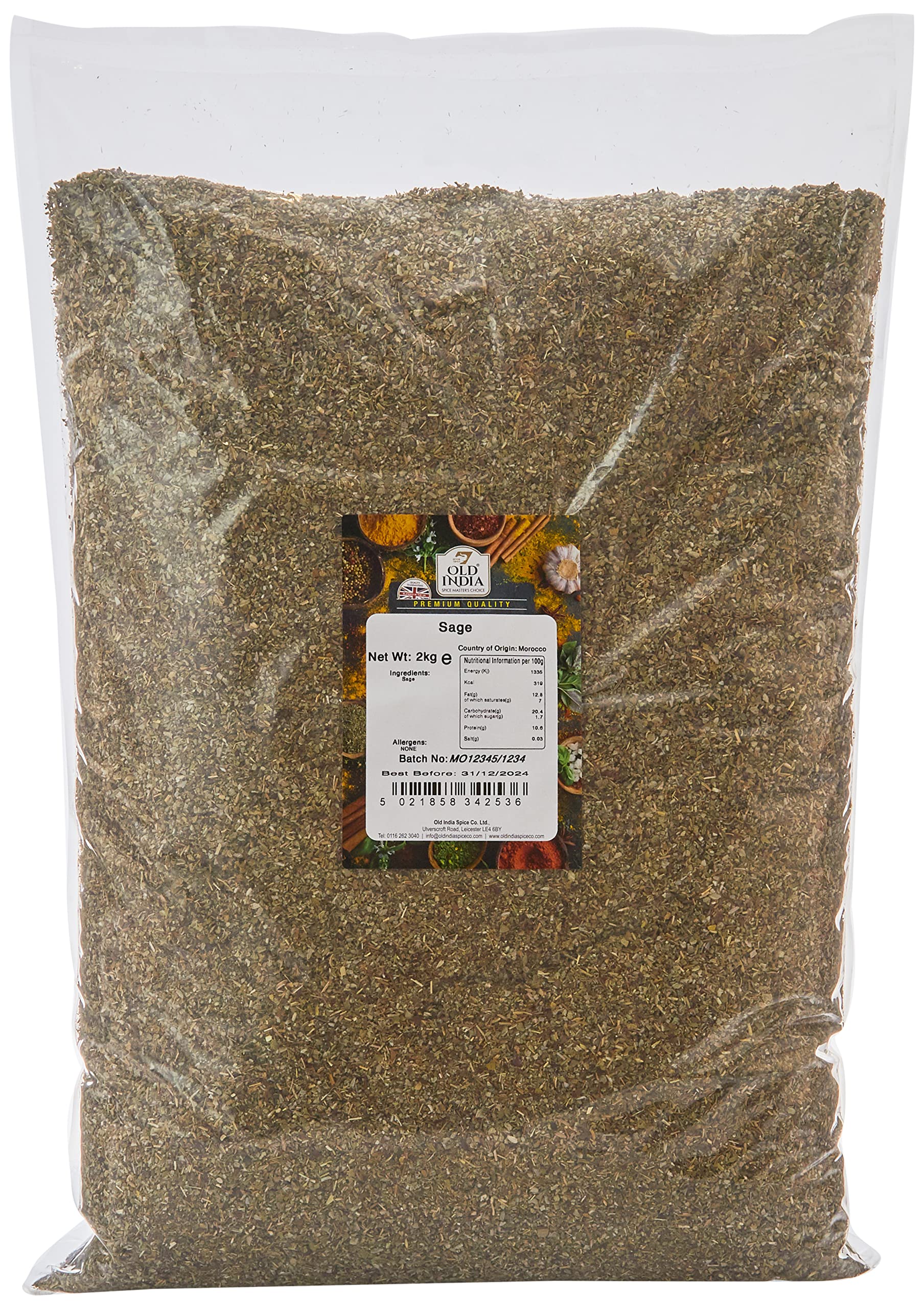 Old India Sage 500g - Premium Quality Sage Leaves For Culinary