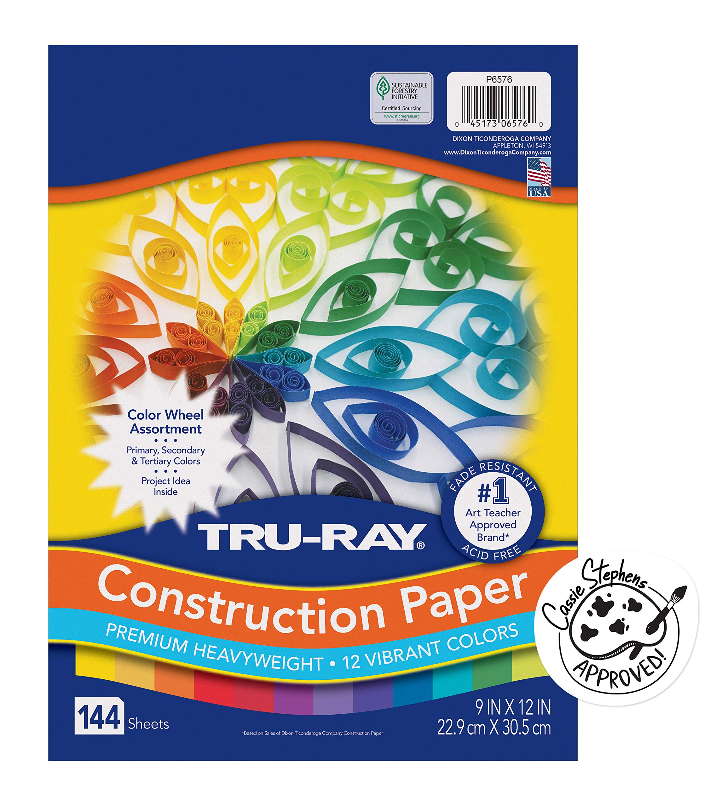Tru-Ray - P6576 Color Wheel Assortment 9 x 12 Inches Assorted Colors Pack  of 144 9x12 Wheel Assortment