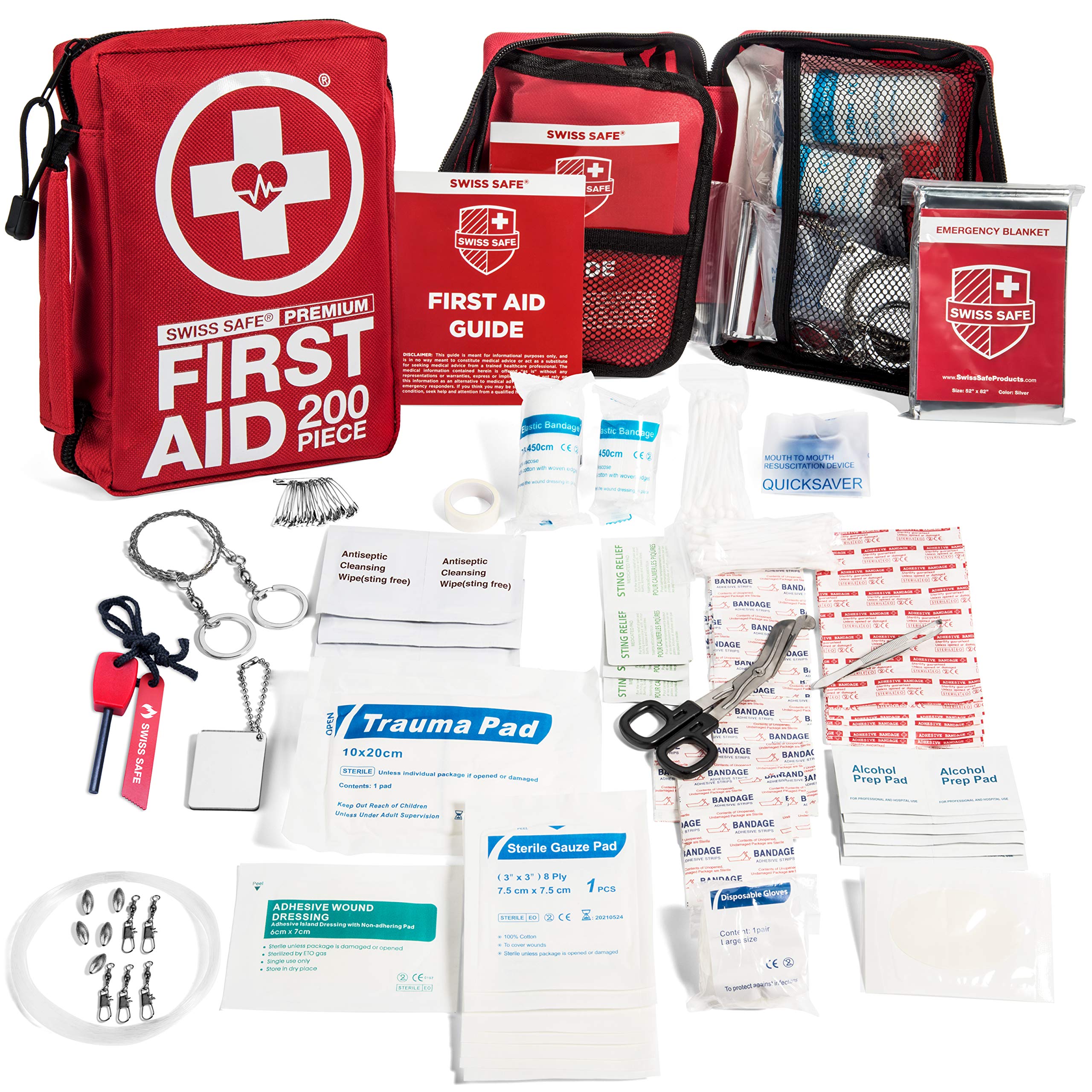 200-Piece Professional First Aid Kit for Home, Car or Work : Plus