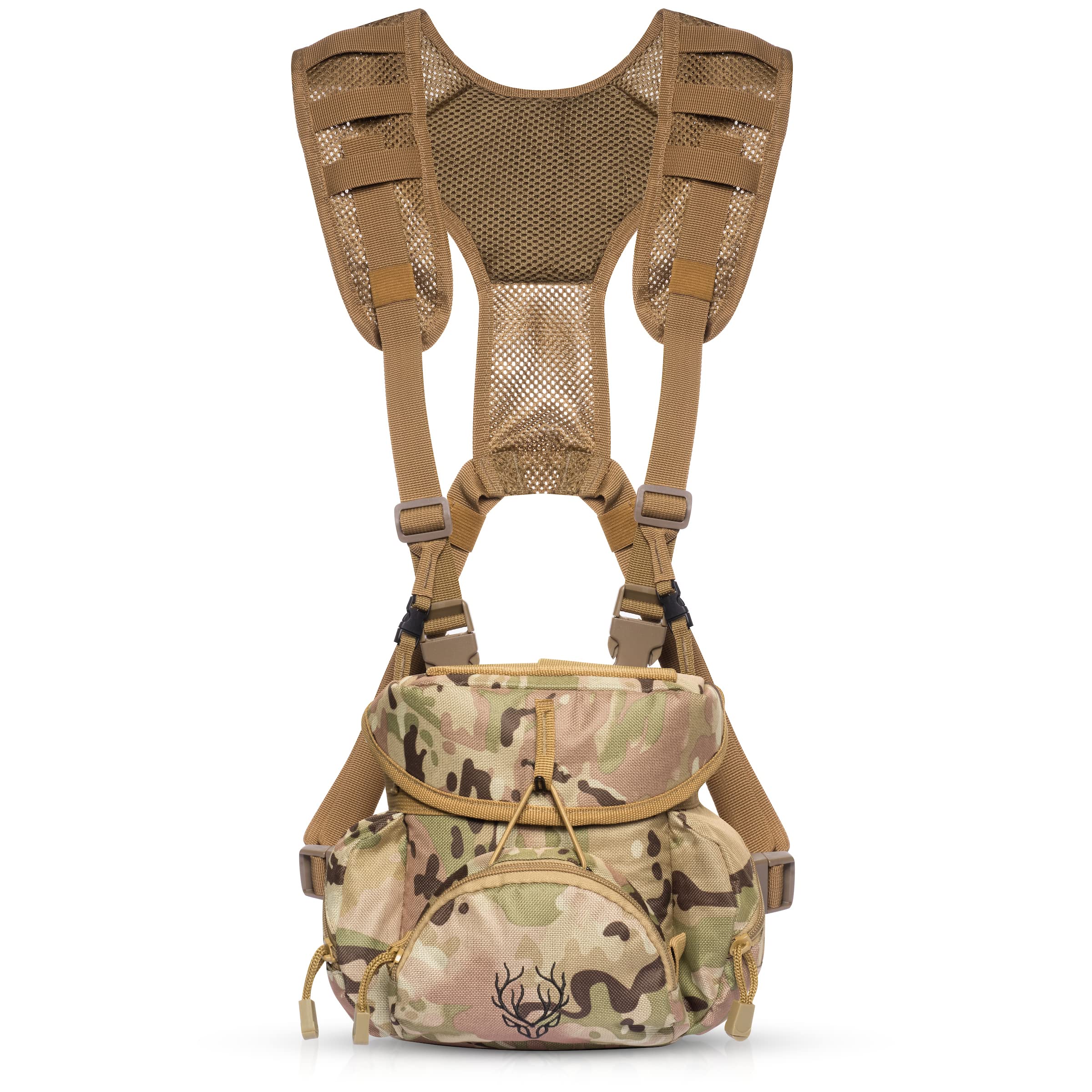 Boundless Performance Binocular Harness Chest Pack - Our Bino Harness case  is Great for Hunting Hiking and Shooting - Bino Straps Secure Your  Binoculars-Holds rangefinders Bullets Gear - Multicam