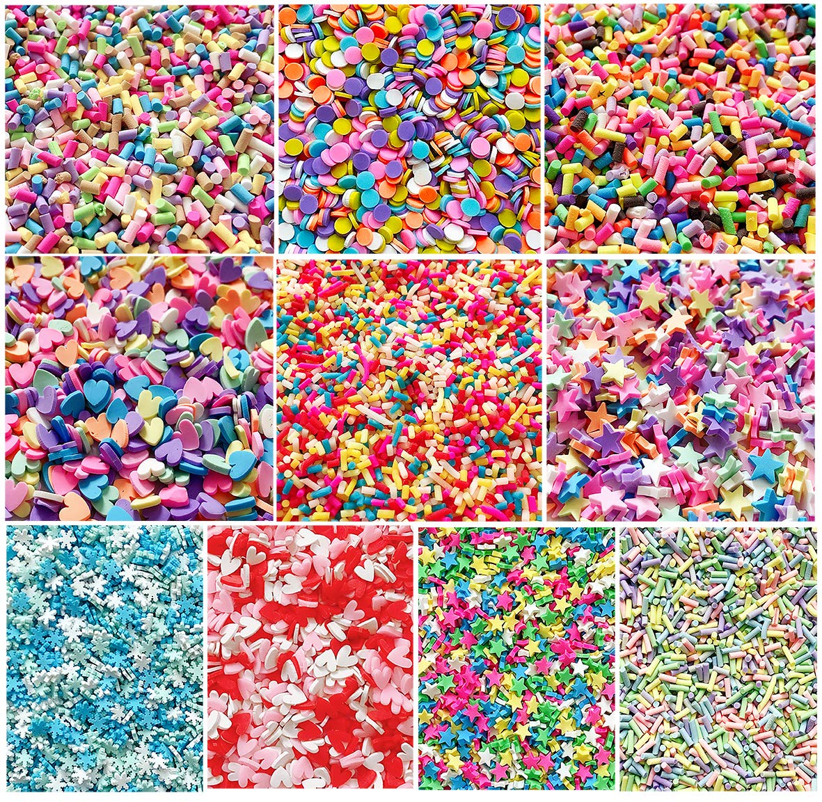 EHOPE 120G Fake Sprinkles Polymer Sprinkles Faux Sprinkles Resin