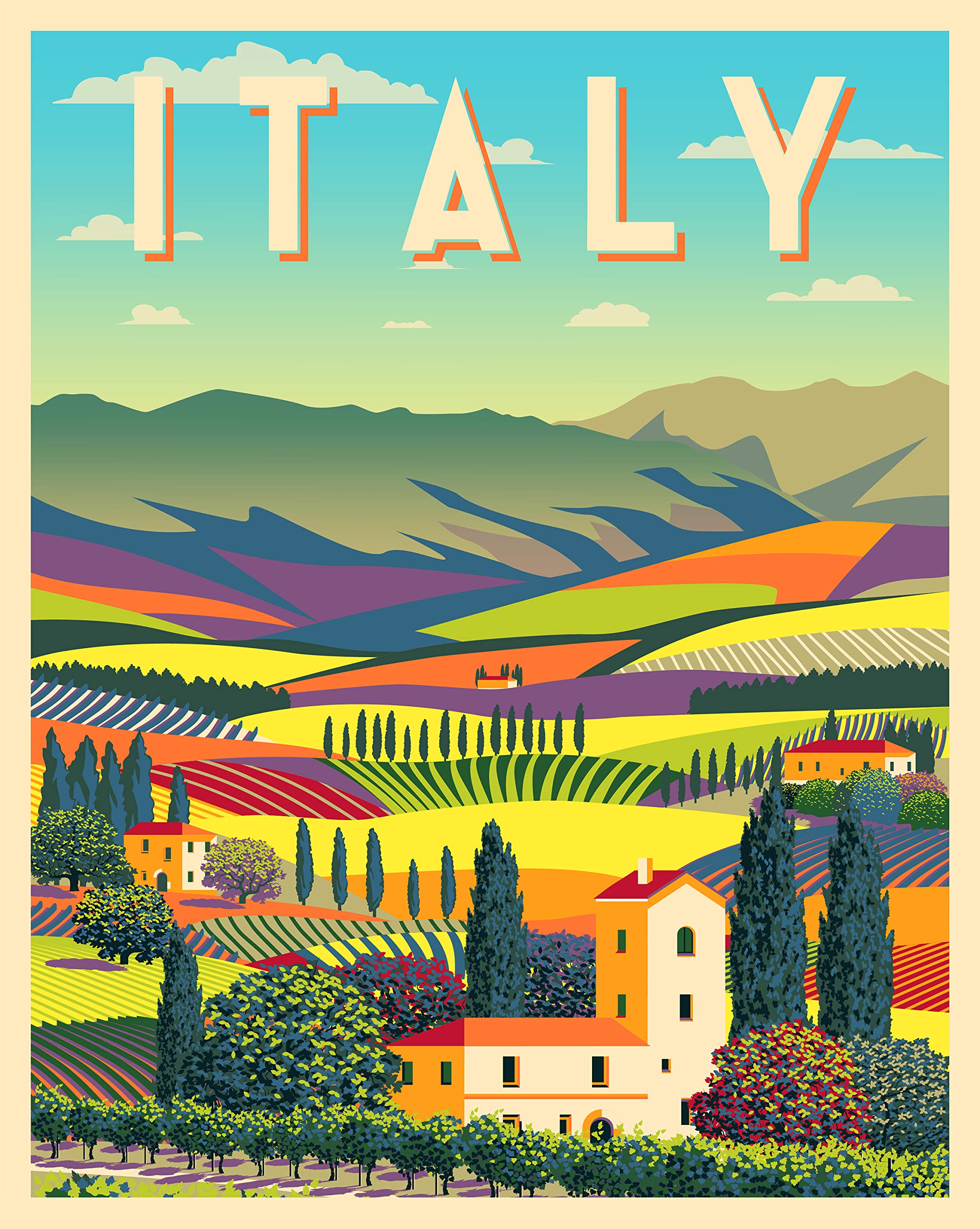 Kraftistry Paint by Number Italy - DIY Paint by Numbers for Adults
