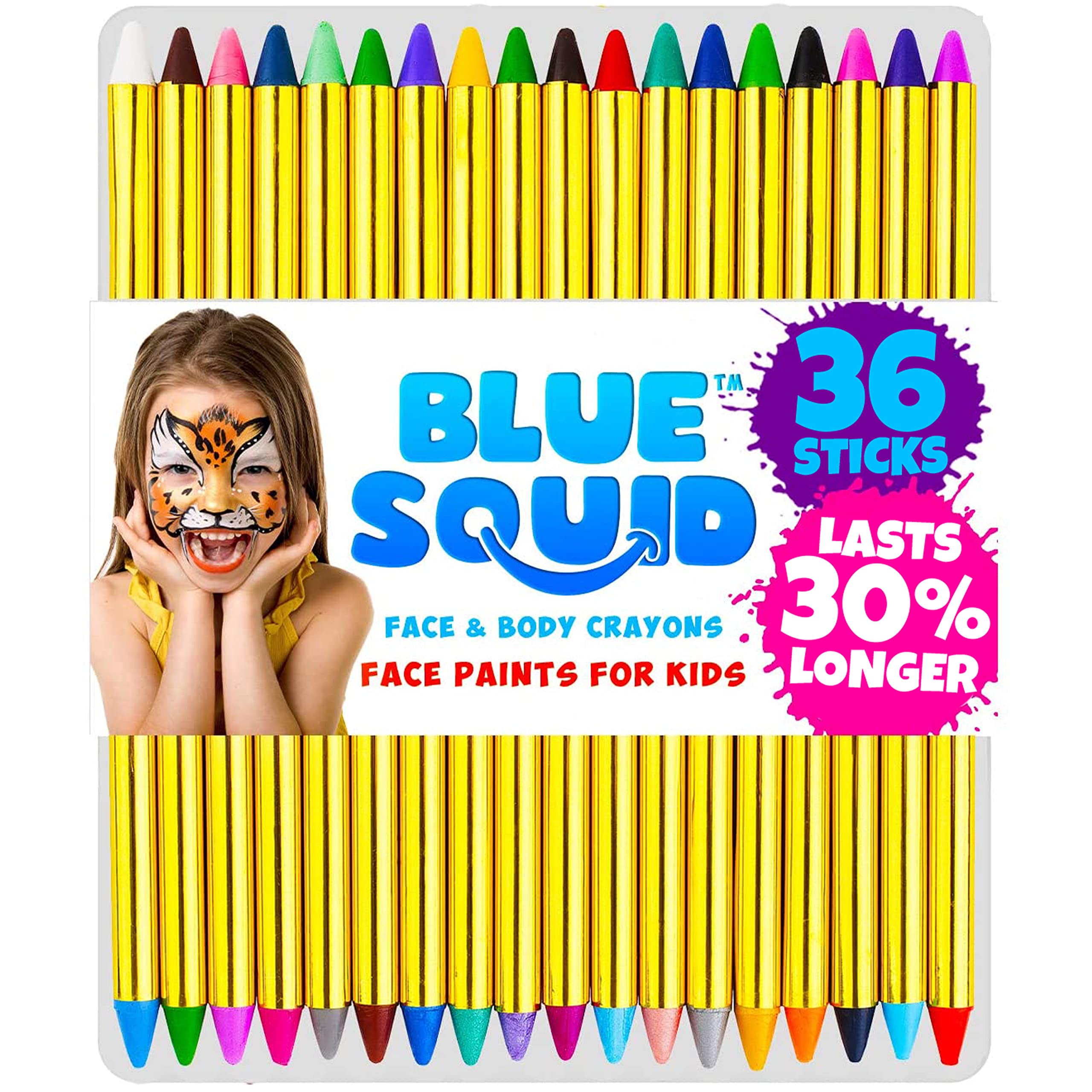 OOKU Washable & Twistable & Watercolor Crayons - 36 Count Bath