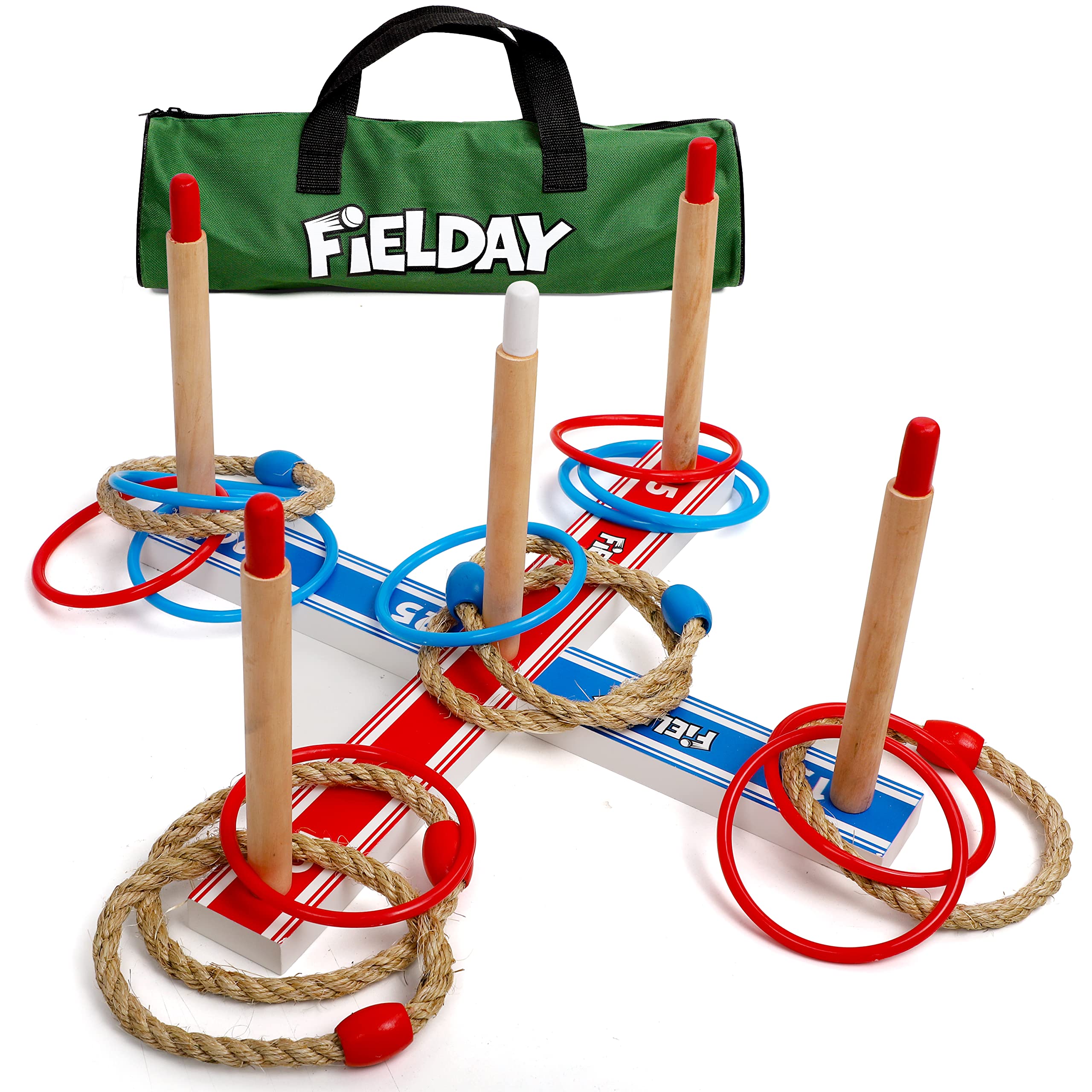 Premium Ring Toss Game Set for Kids & Adults - Includes 8 Rope & 8 Plastic  Rings - Improves Hand-Eye Coordination, Great Outdoor Fun