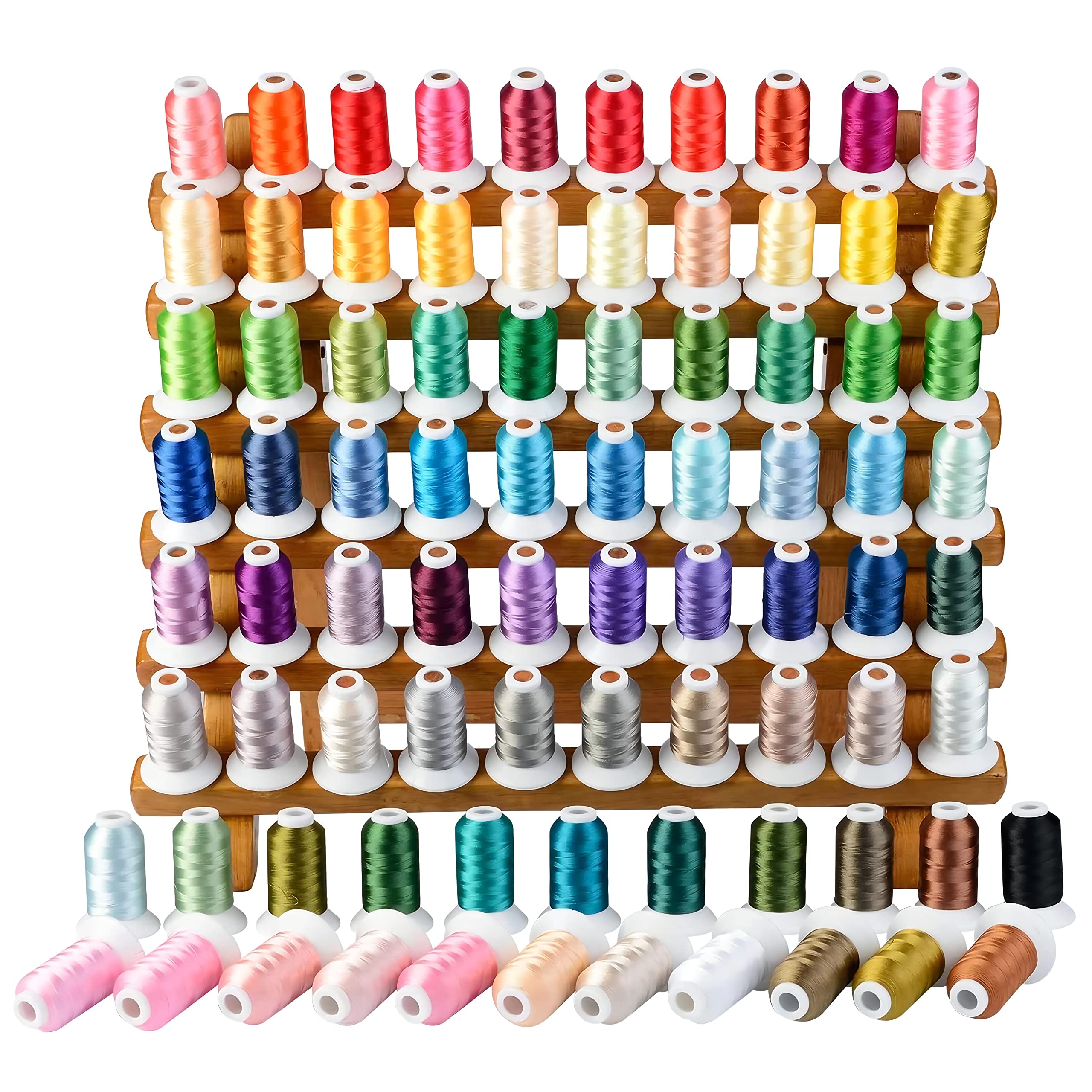 ShinyStitch 82 Spools Polyester Embroidery Machine Thread Kit