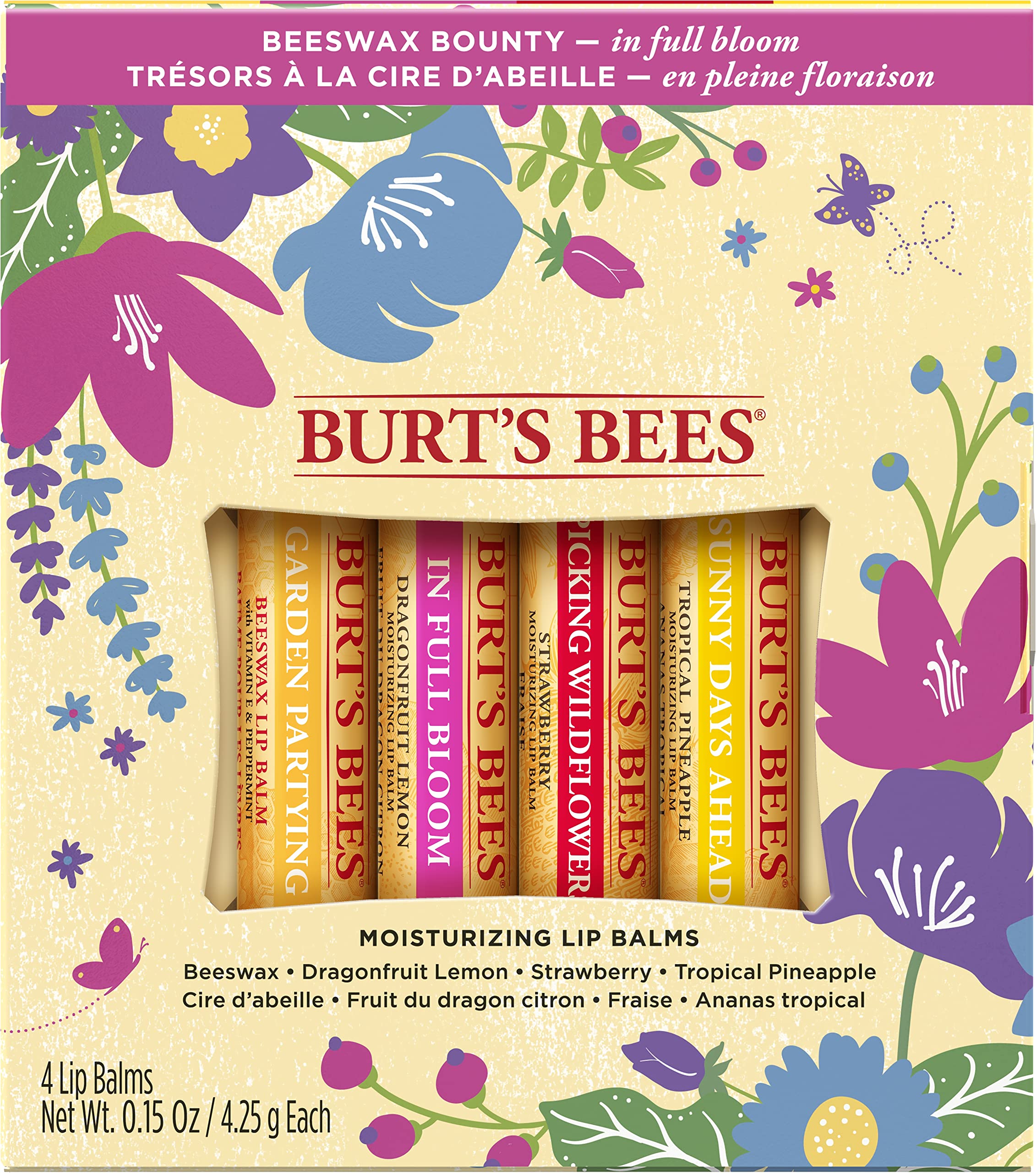 Burt's Bees Beeswax Lip Balm, 4 ct - City Market