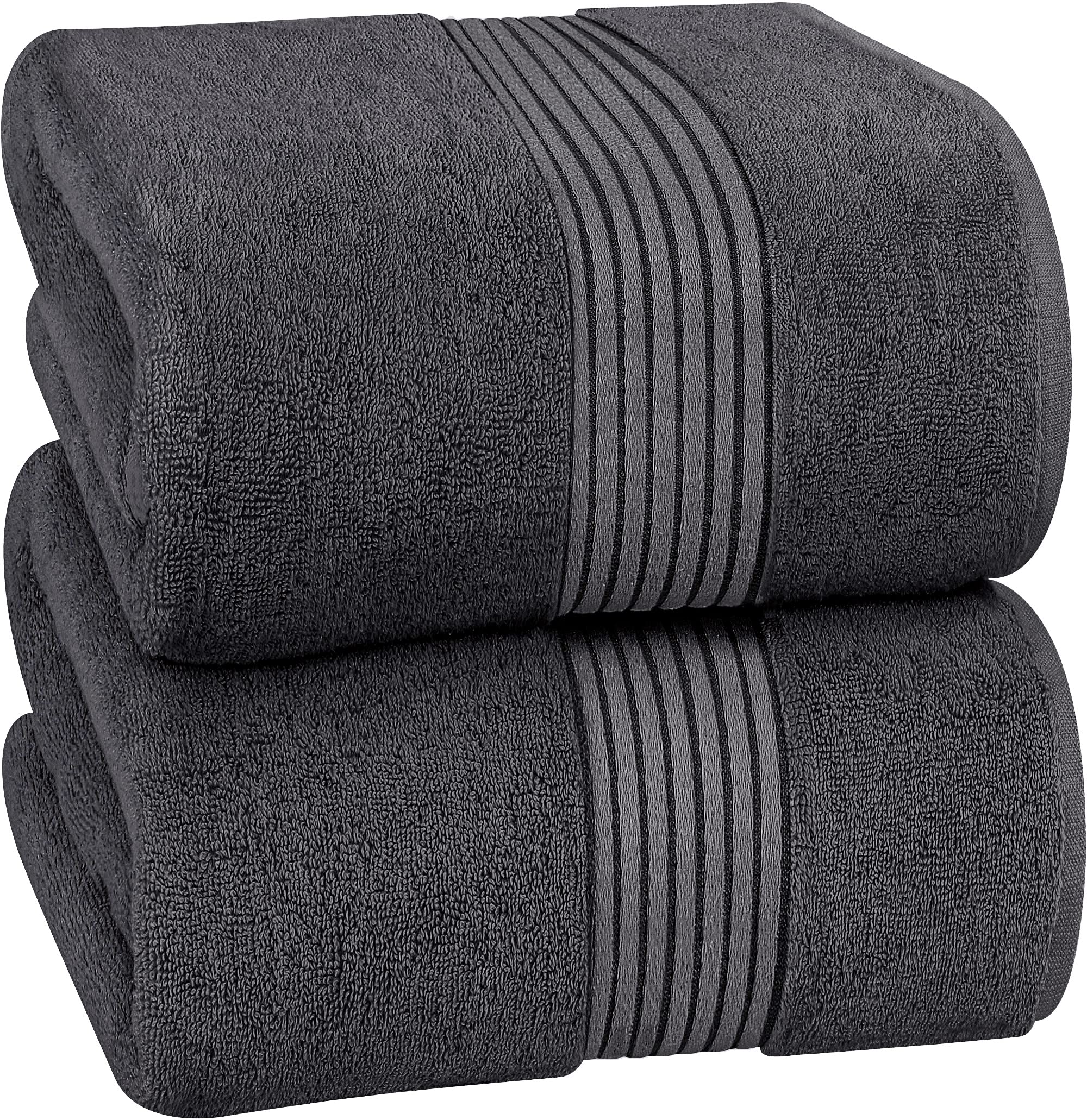 Utopia Towels - Luxurious Jumbo Bath Sheet 2 Pack - 600 GSM 100% Cotton  Highly Absorbent and Quick Dry Extra Large Bath Towel - Super Soft Hotel  Quality Towel (35 x 70 Inches, Grey) Grey 2