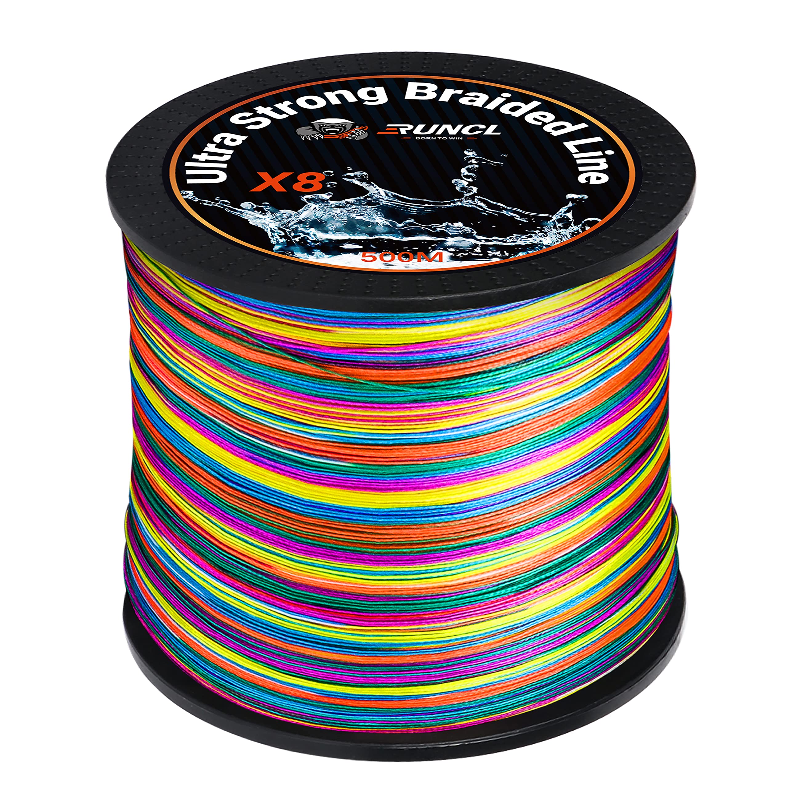 RUNCL Braided Fishing Line, 8 Strand Abrasion Resistant Braided