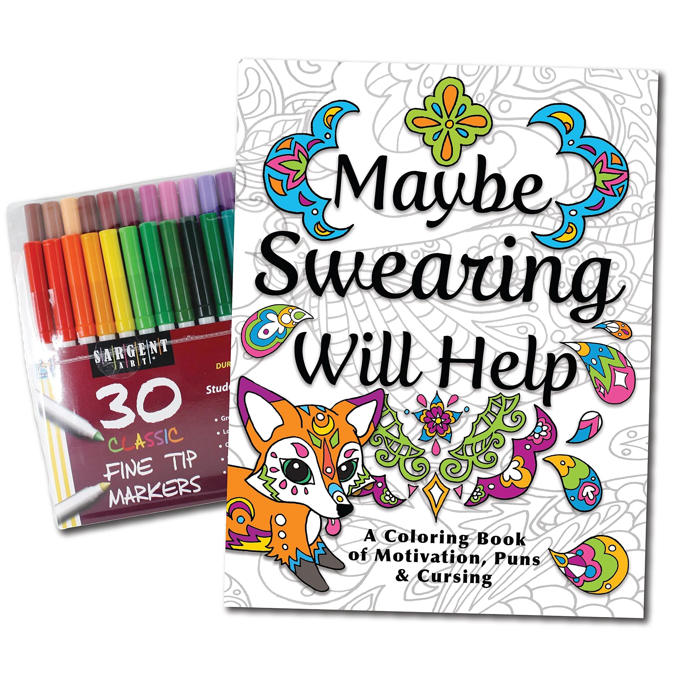 Maybe Swearing Will Help Adult Coloring Book Set - Coloring Books
