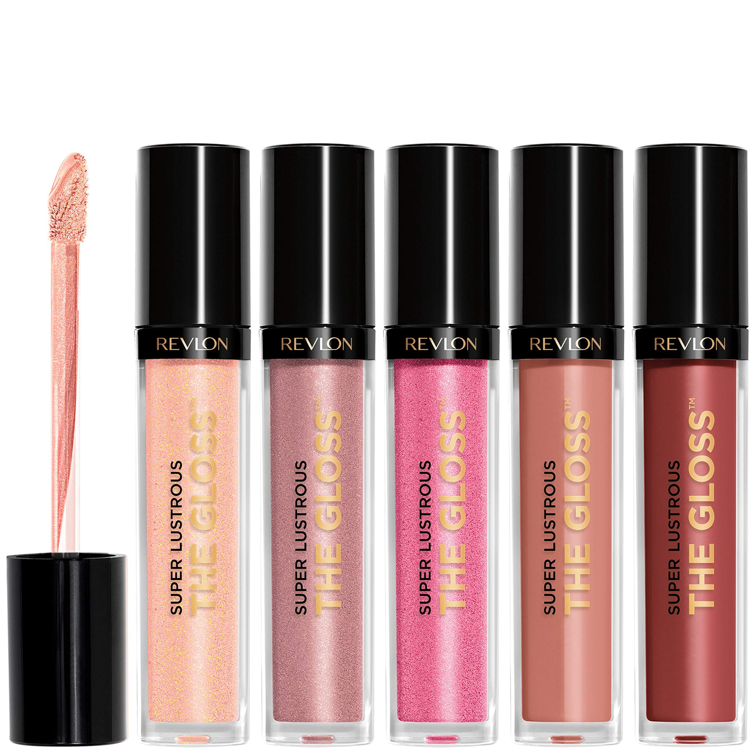 Lip Gloss Set by Revlon Super Lustrous 5 Piece Gift Set Non-Sticky High  Shine Cream & Pearl Finishes Pack of 5 Cream & Pearl 5 Pack