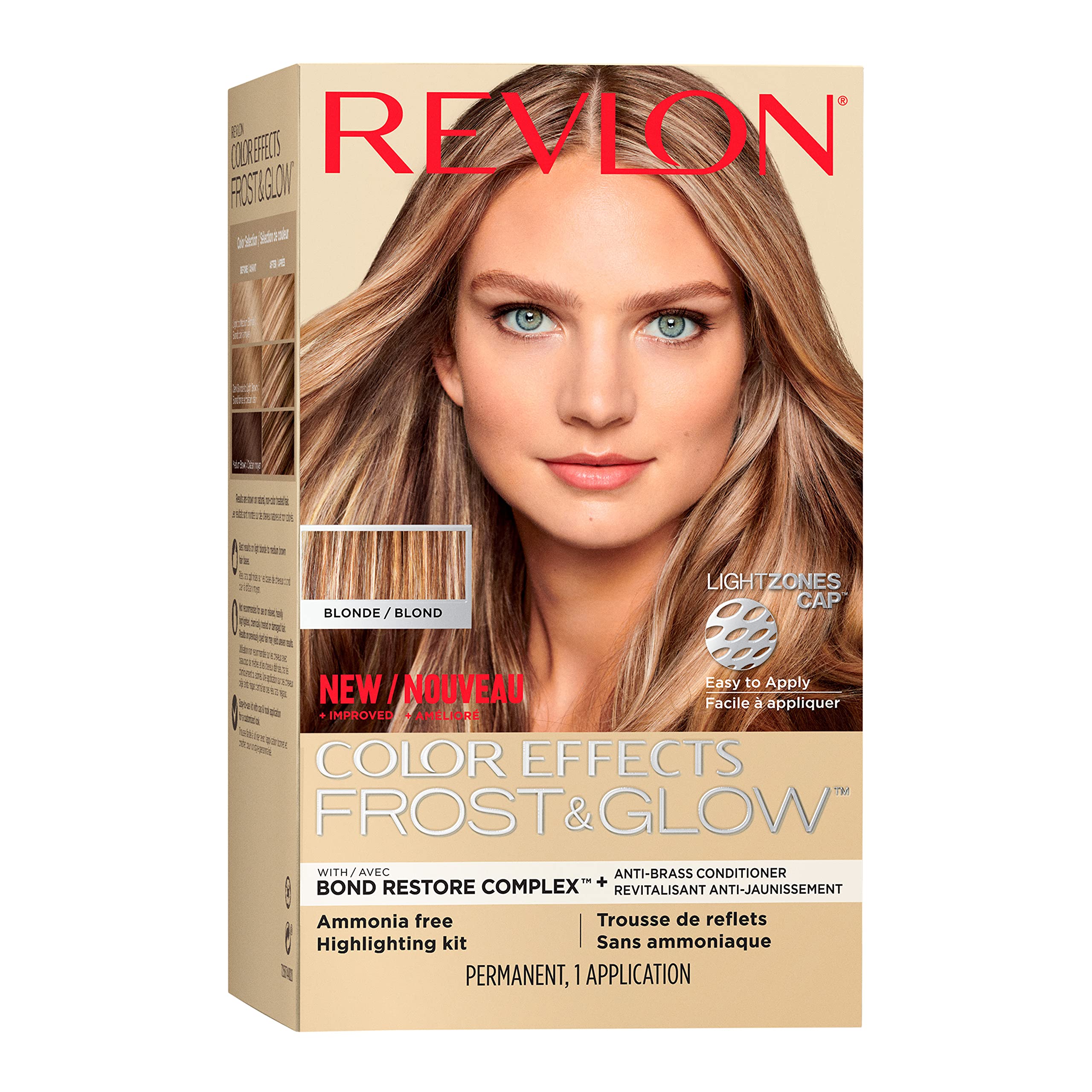 Permanent Hair Color by Revlon, Permanent Hair Dye, Color Effects  Highlighting Kit, Ammonia Free & Paraben Free, 20 Blonde, 8 Oz, (Pack of 1)