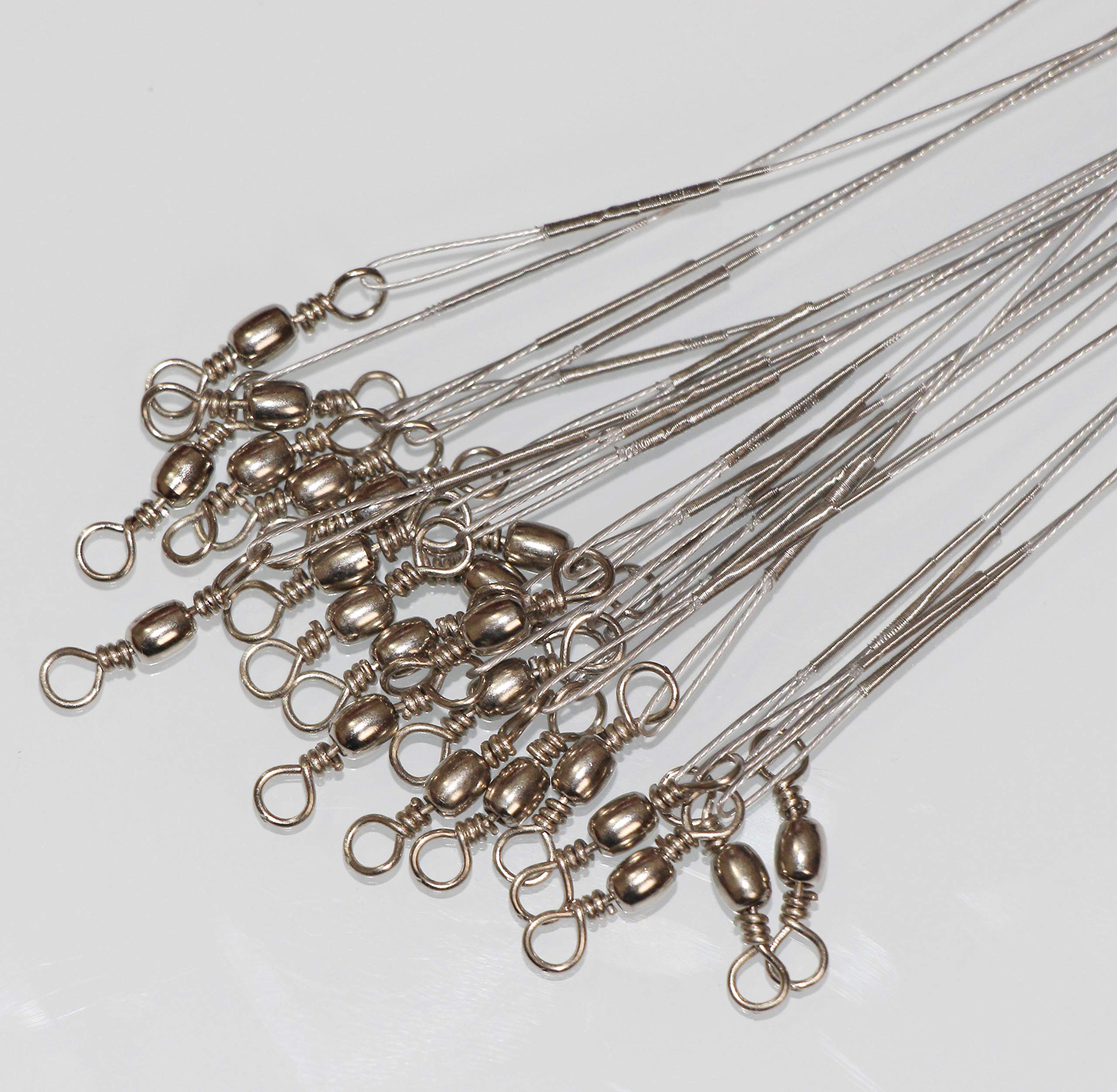 50pcs Fishing Wire Leaders Heavy Duty Nylon-Coated Fishing Line