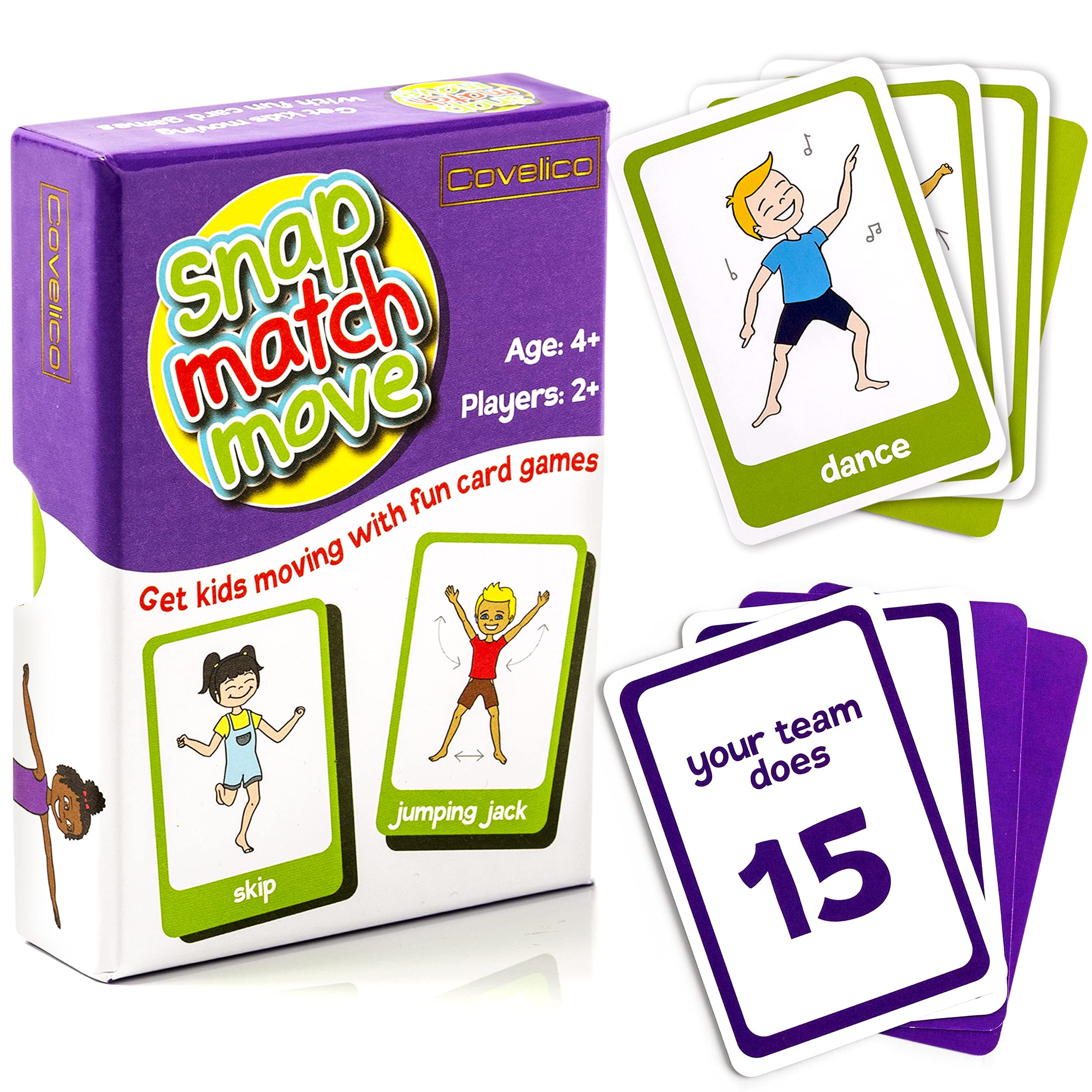 Covelico Exercise Card Games for Kids - Fun Kids Exercise Equipment and  Kids Workout Equipment