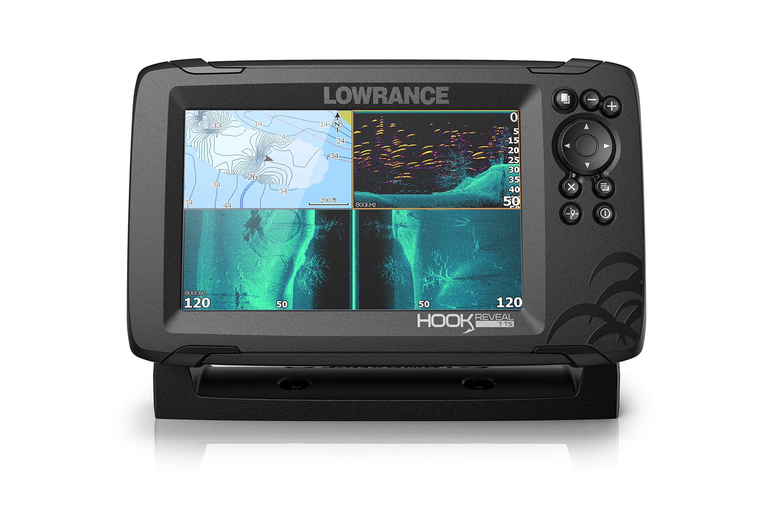 Lowrance Hook Reveal 7 Inch Fish Finders with Transducer, Plus