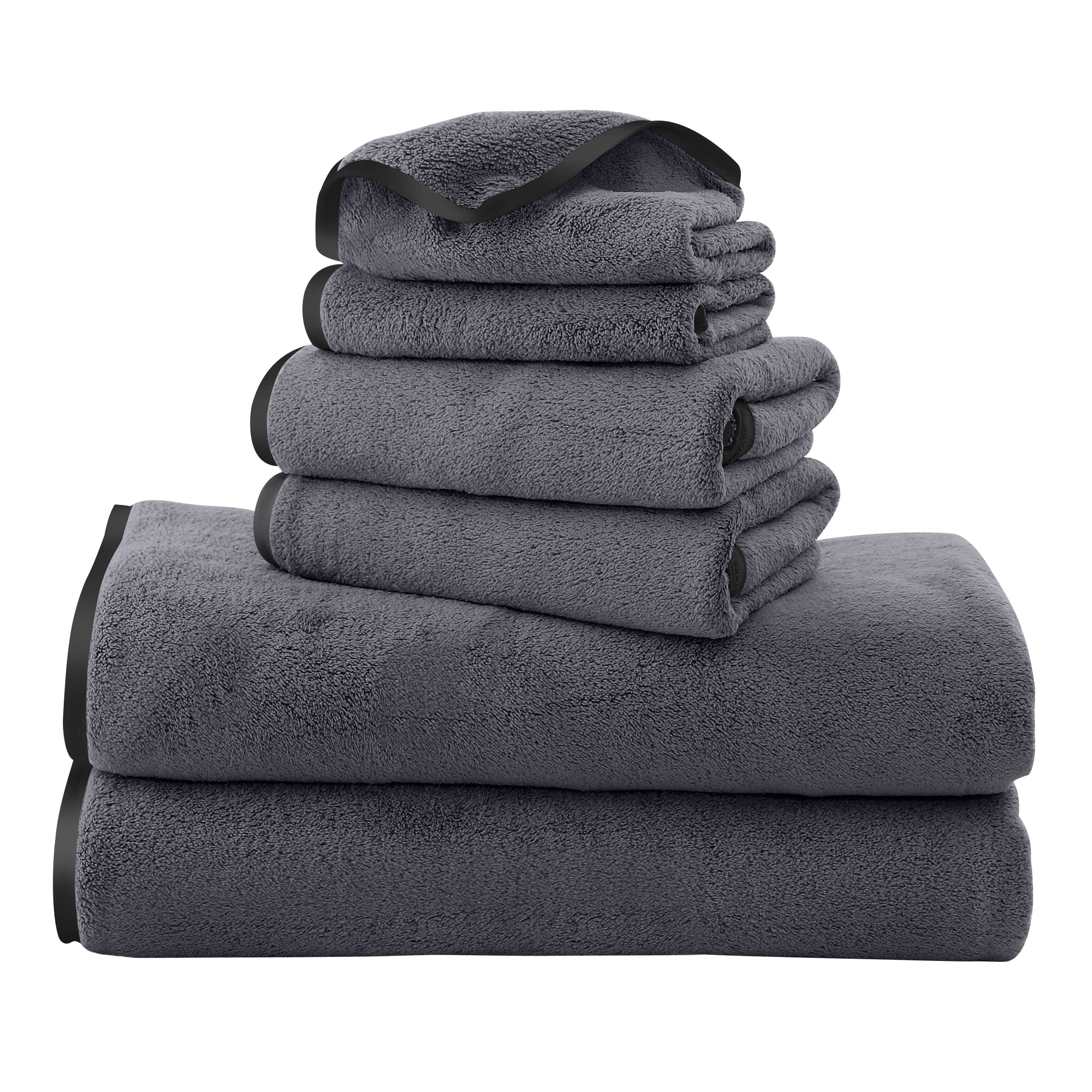 Bath Towel - Microfiber Bath Towel, Highly Absorbent Microfiber Towels for Body, Quick Drying, Microfiber Bath Towels for Sport, Yoga - Grey, Men's