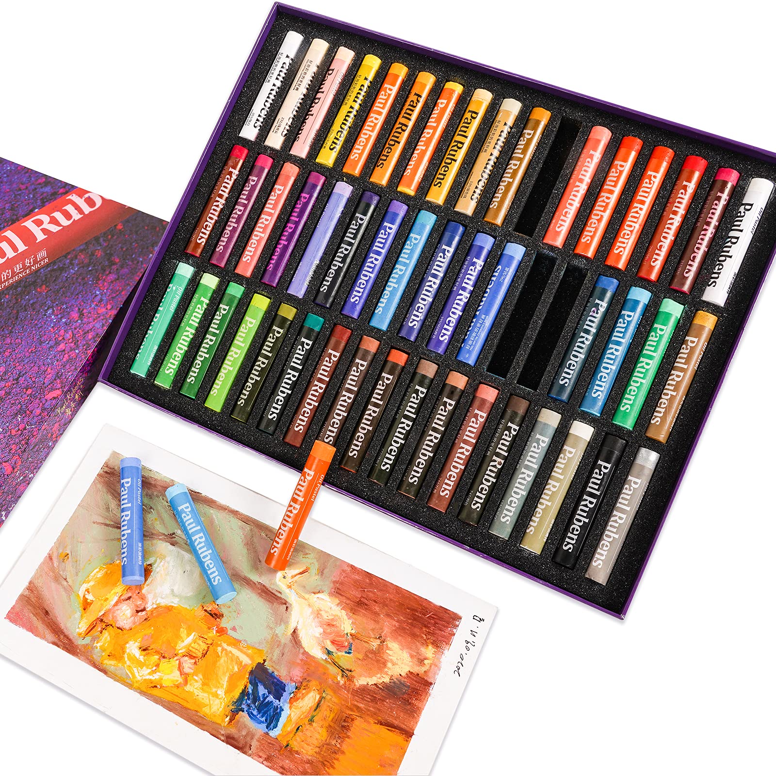 Paul Rubens Oil Pastels 50 Colors Artist Soft Oil Pastels Vibrant