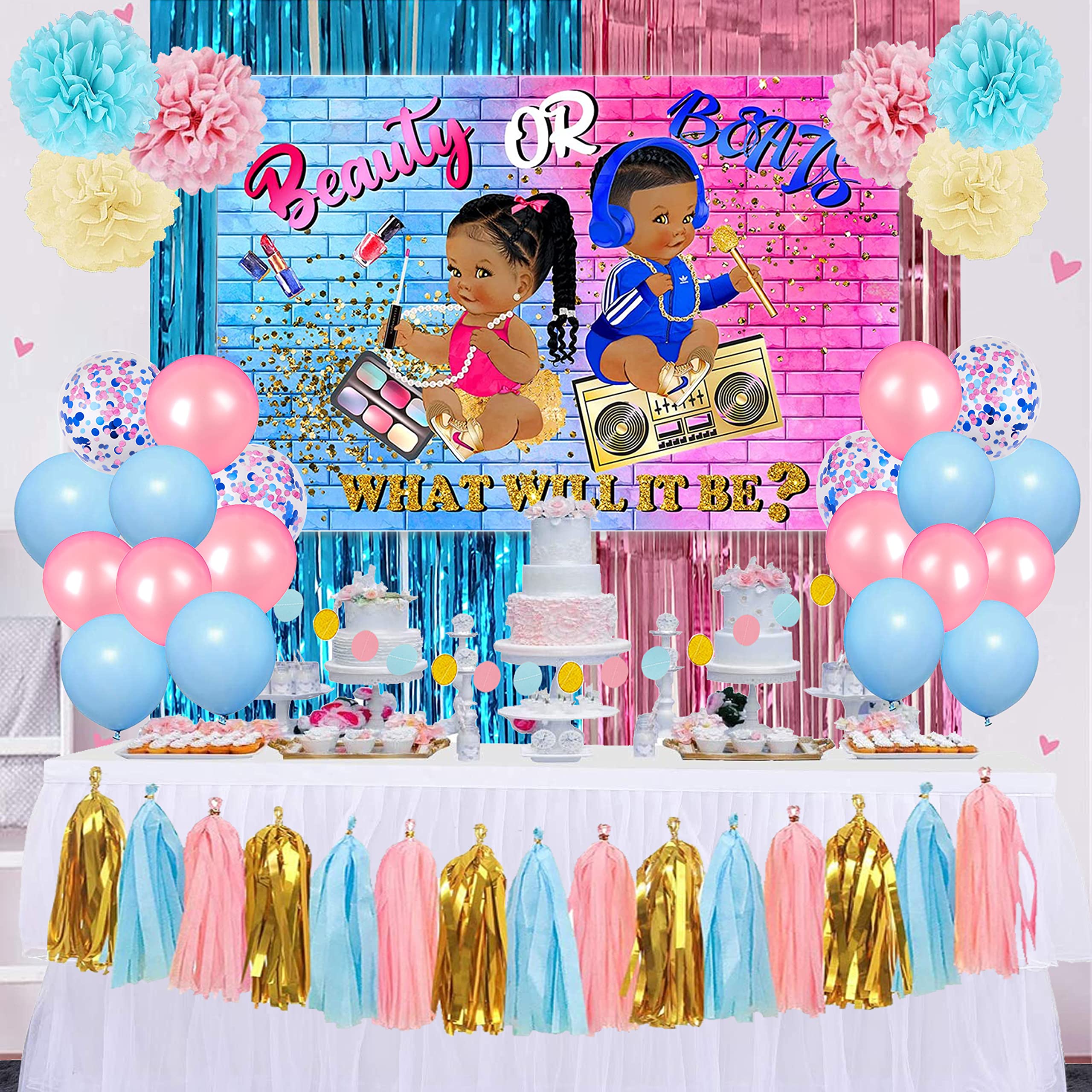 Gender Reveal Decoration Premium Kit Gender Reveal Party Supplies