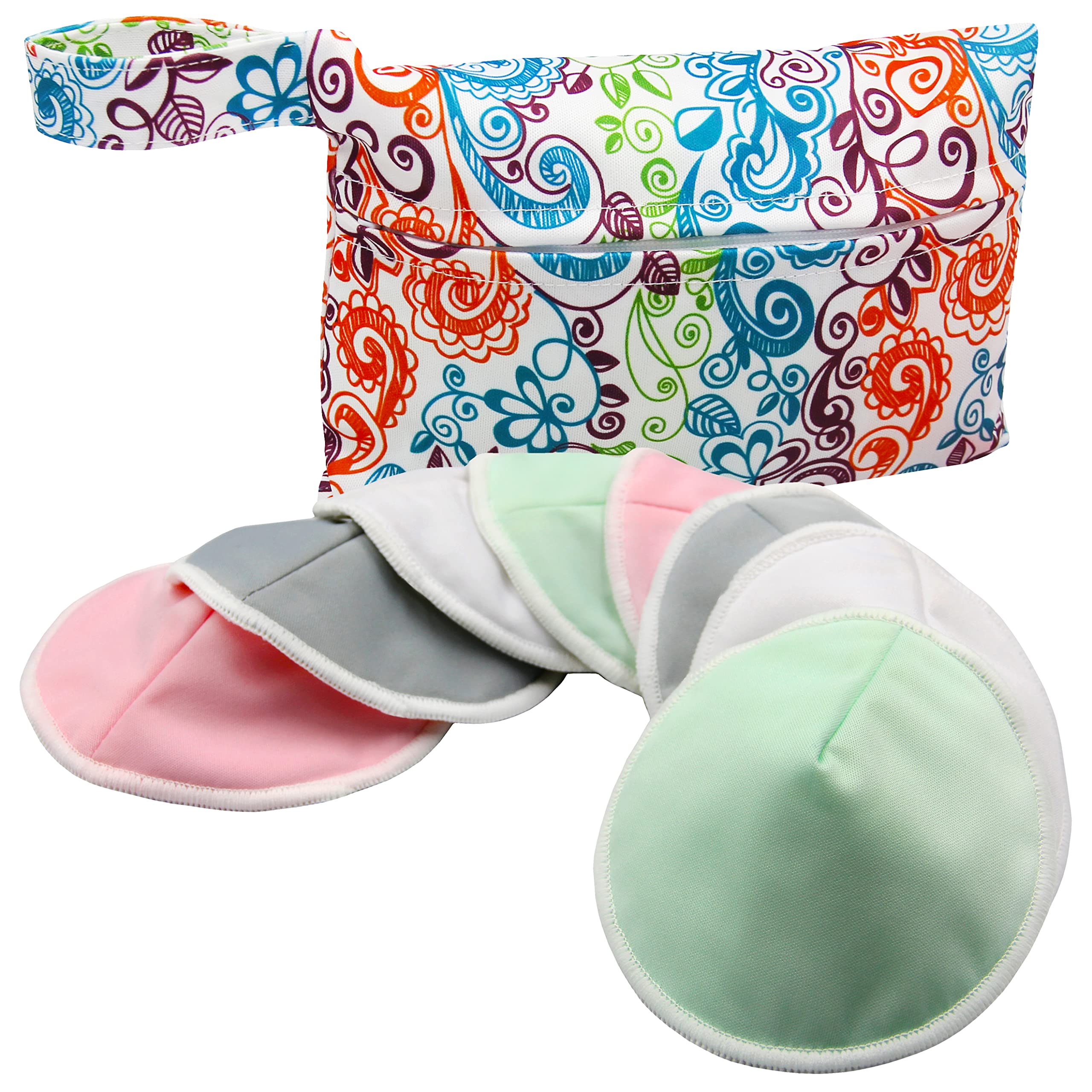 thumbnail image 2 of Kindred Bravely Organic Reusable Nursing Pads, Washable, For Breastfeeding & Leaking With Carry Bag, 10 Pack 4.5" D (Twilight Regular 2 of 13
