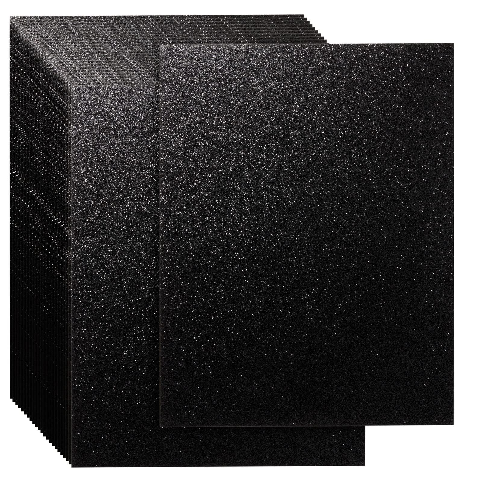 Black Glitter Cardstock | Non-Shedding Glitter Cardstock