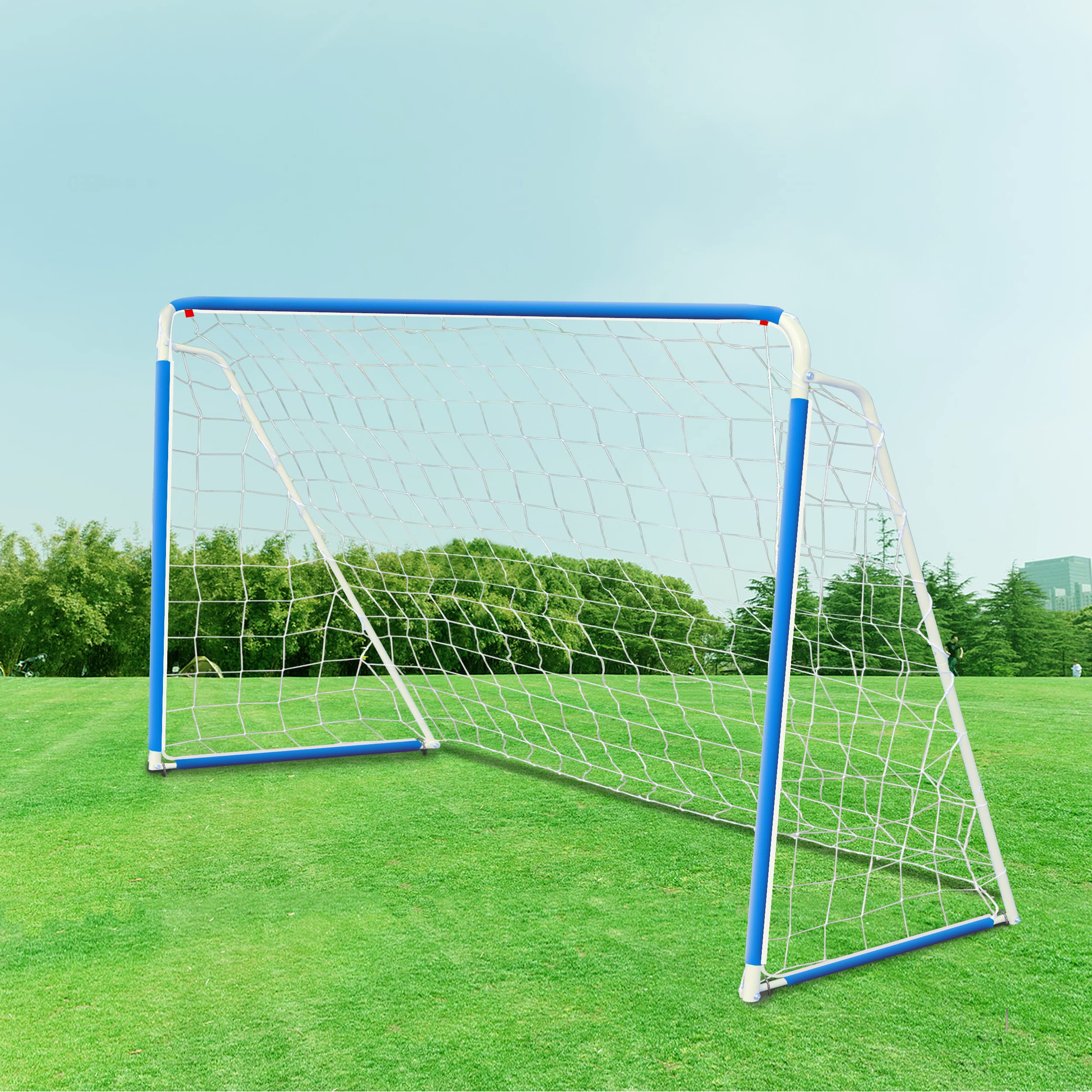 Anivia 4' x 6' Metal Frame Soccer Goals for Backyard with Net