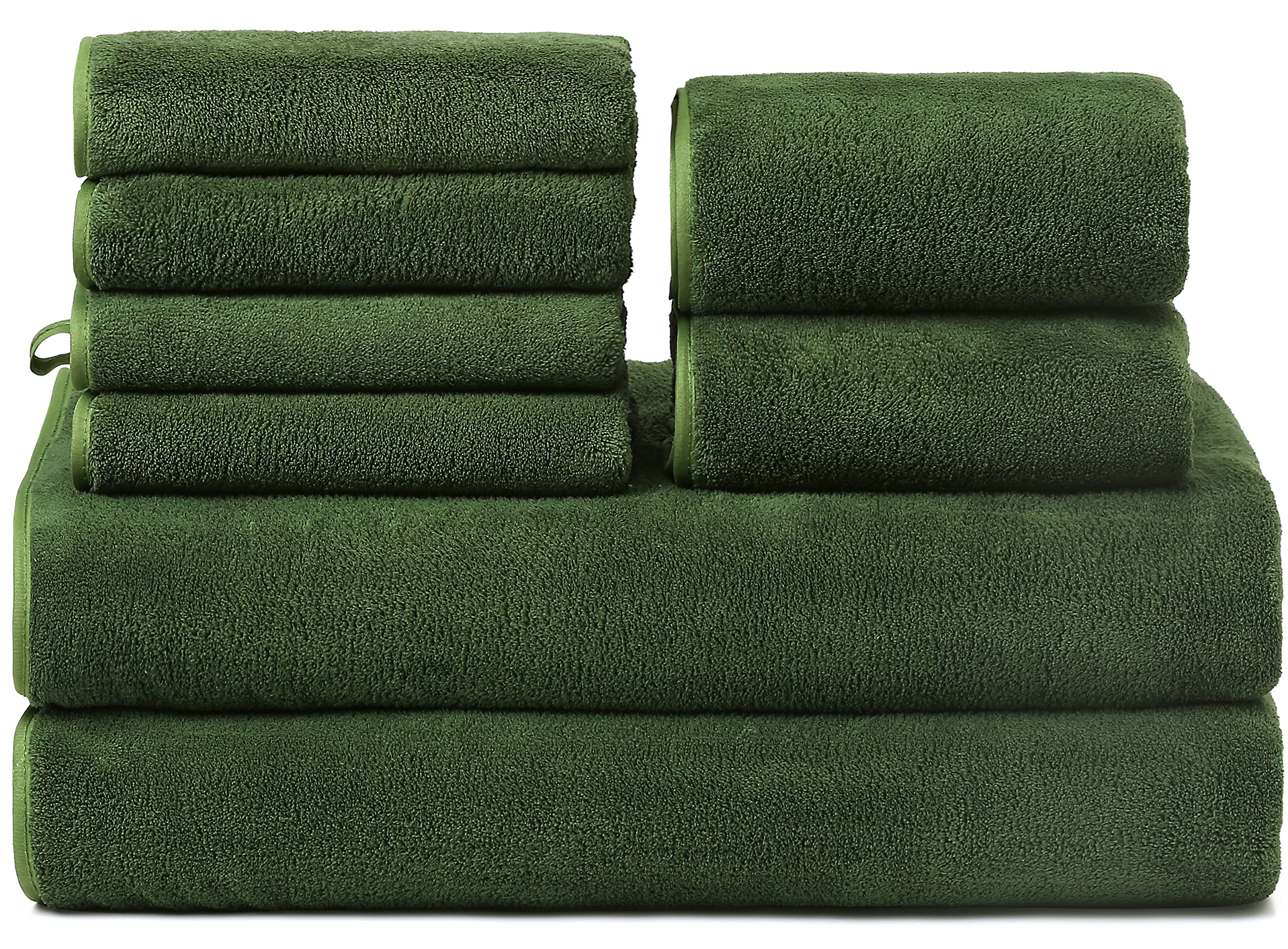 Classic Green Towel Spa Bundle (2 Wash + 2 Hand + 4 Bath Towels)-N/A