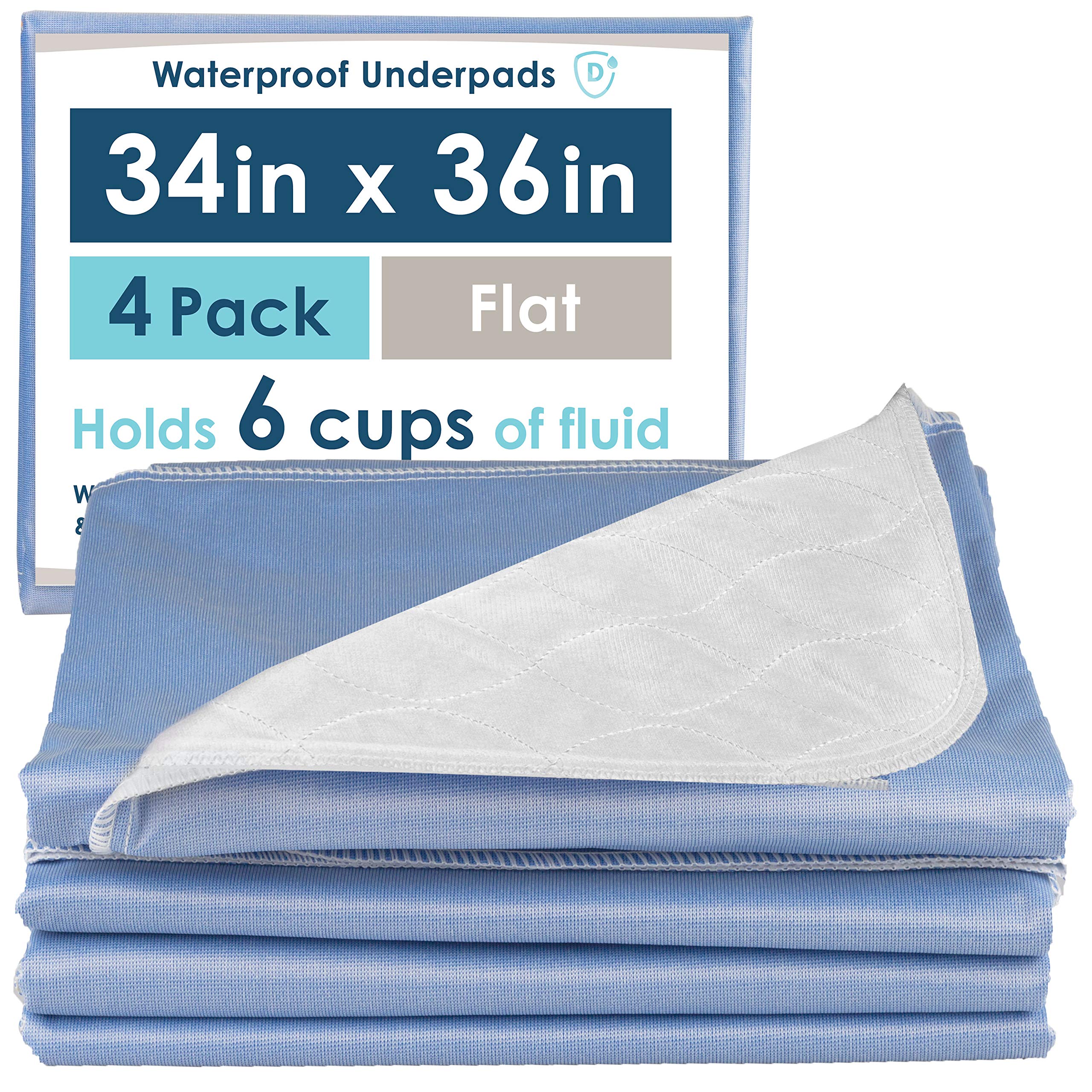 Dry Defender Waterproof Bed Pads for Incontinence - Absorbent Washable  Underpad - Mattress Pads for Kids or Adults 