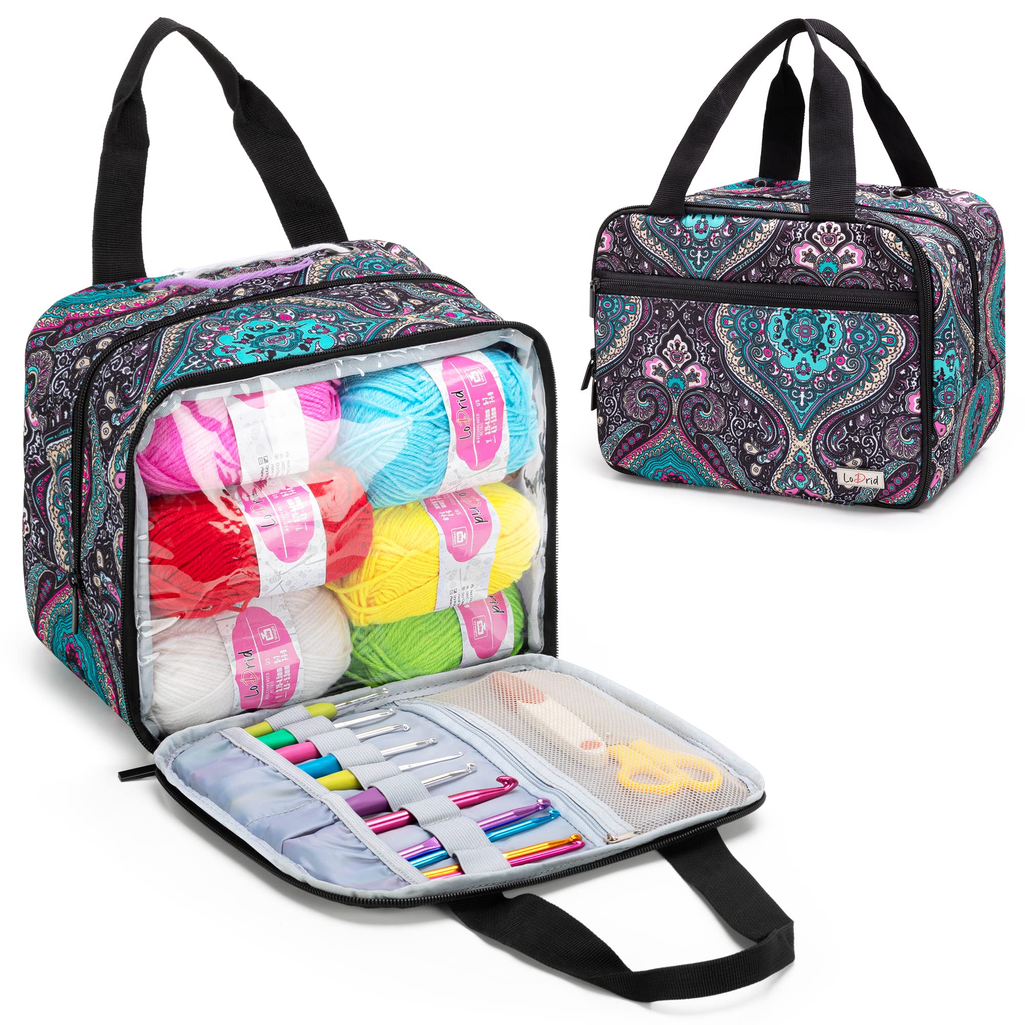 Yarn Organizer Knitting Tote Bag Travel Portable Crochet Bag Yarn