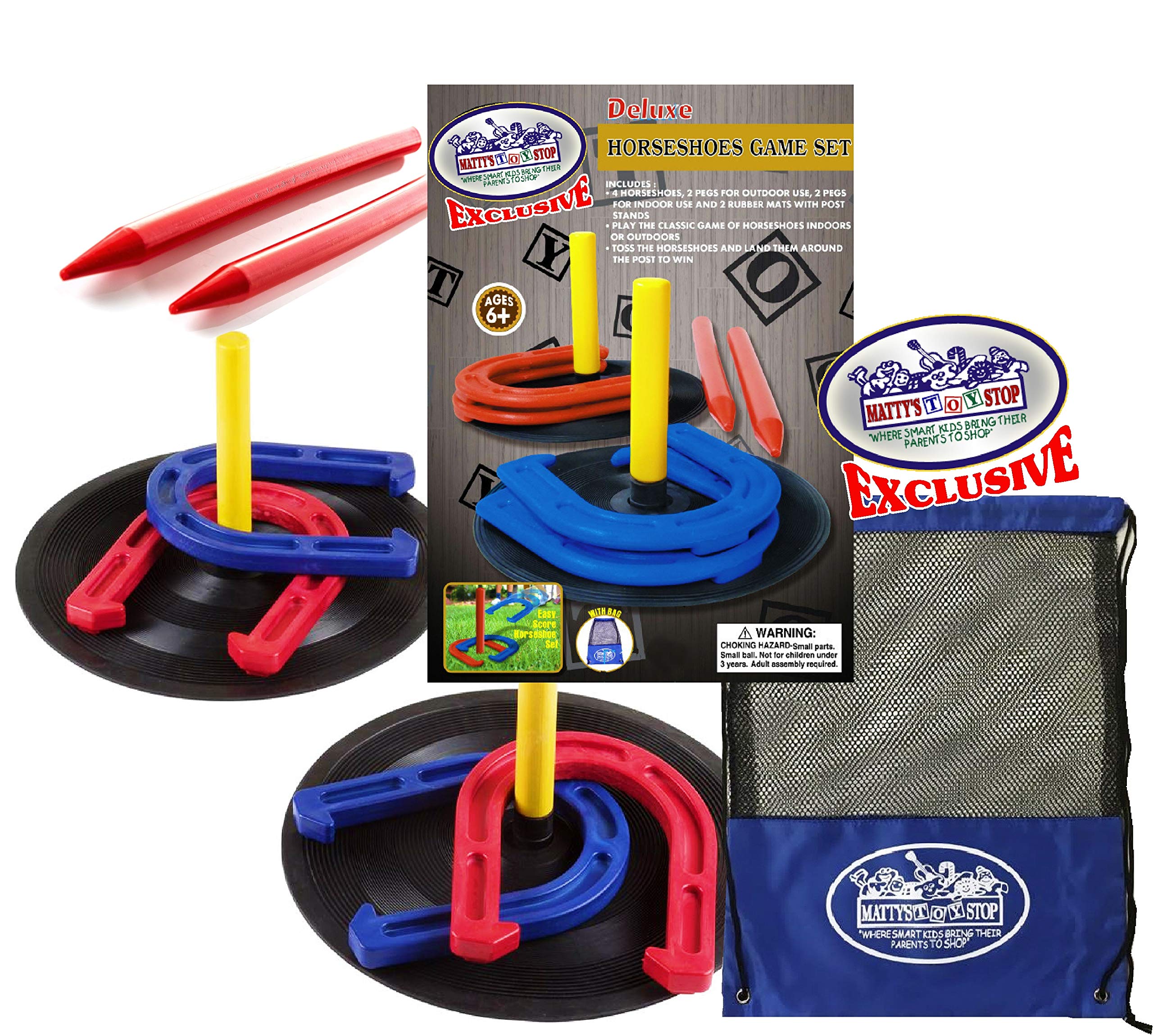 Hey! Play! Rubber Horseshoes Game Set