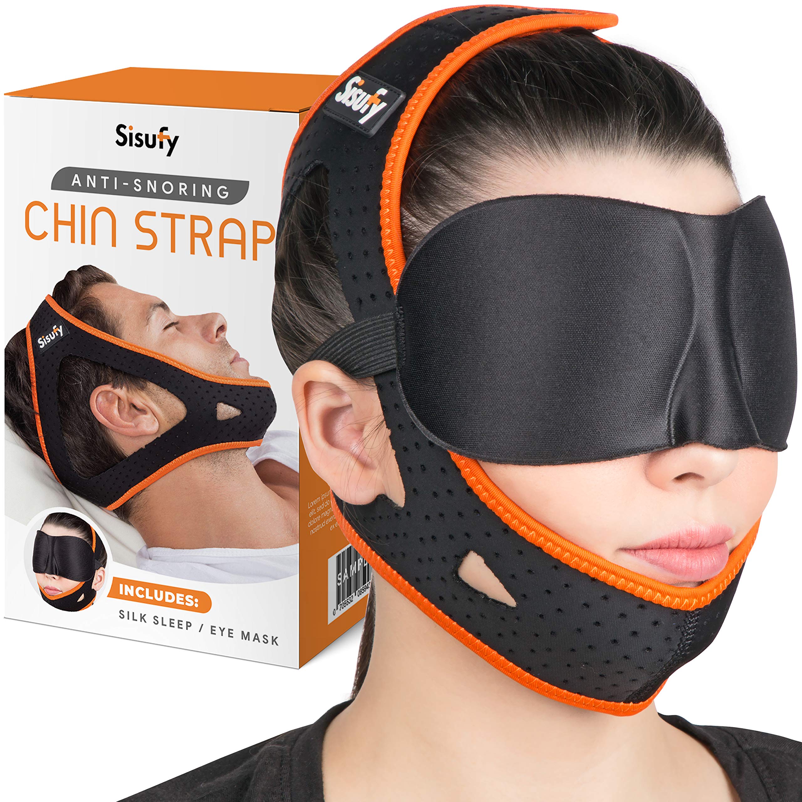 Anti Snoring Chin Strap CPAP Users and Mouth Breathers – Ultra Soft Sisufy Snoring Solution, Anti